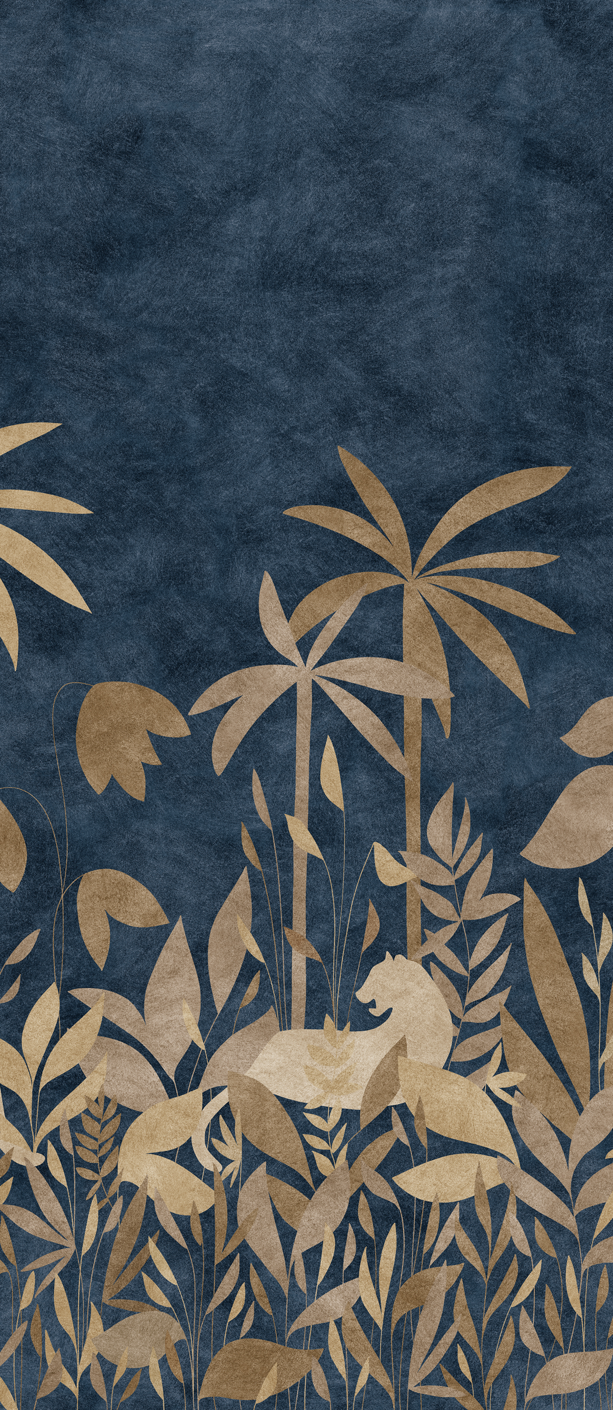 Papier peint panoramique Paradis des Tigres Nocturne Doré B - 4/5/6 - Isidore Leroy