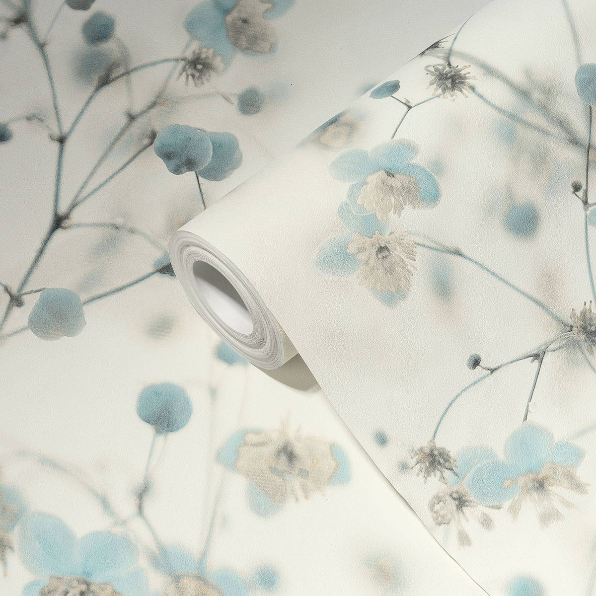 Papier peint Branche Fleurie Harmonie bleu - Pintwalls d'A.S. Création | Réf. AS-387262