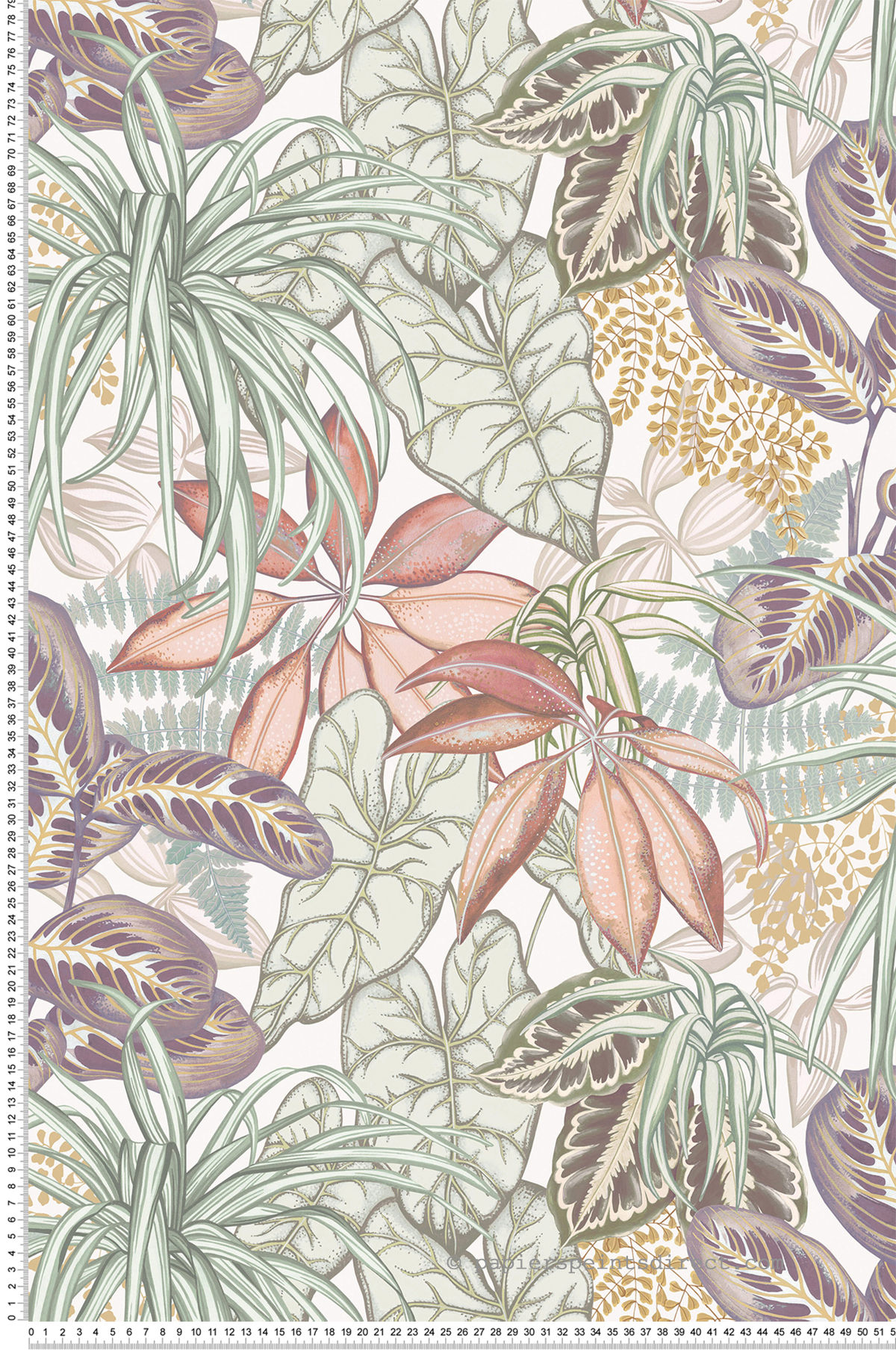 Papier peint Feuillage Jungle Hothouse violet - Ananda d'Osborne & Little | Réf. OSB-W8032-01