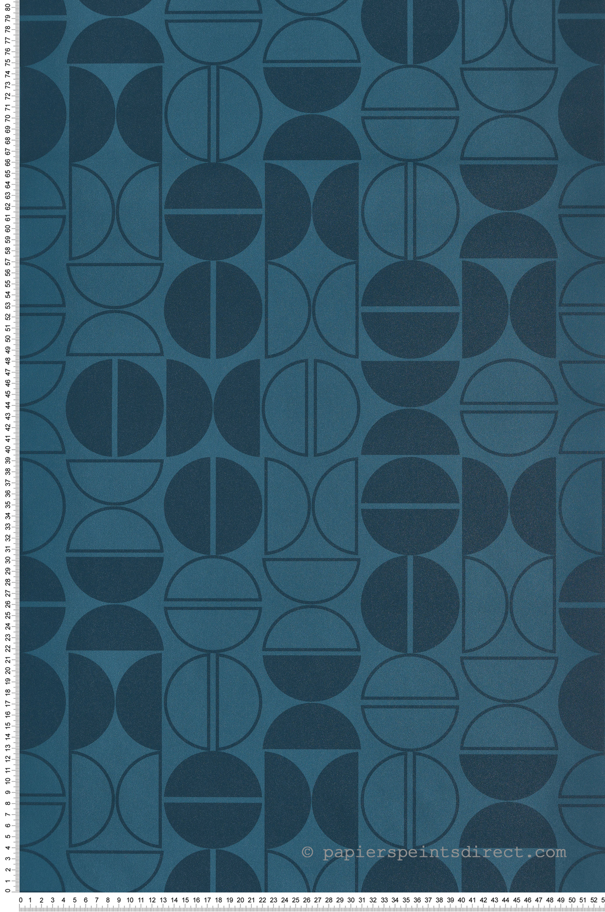 Papier peint Graphique Pastille bleu canard - Les Essentiels de Lutèce | Réf. LTC-51201901