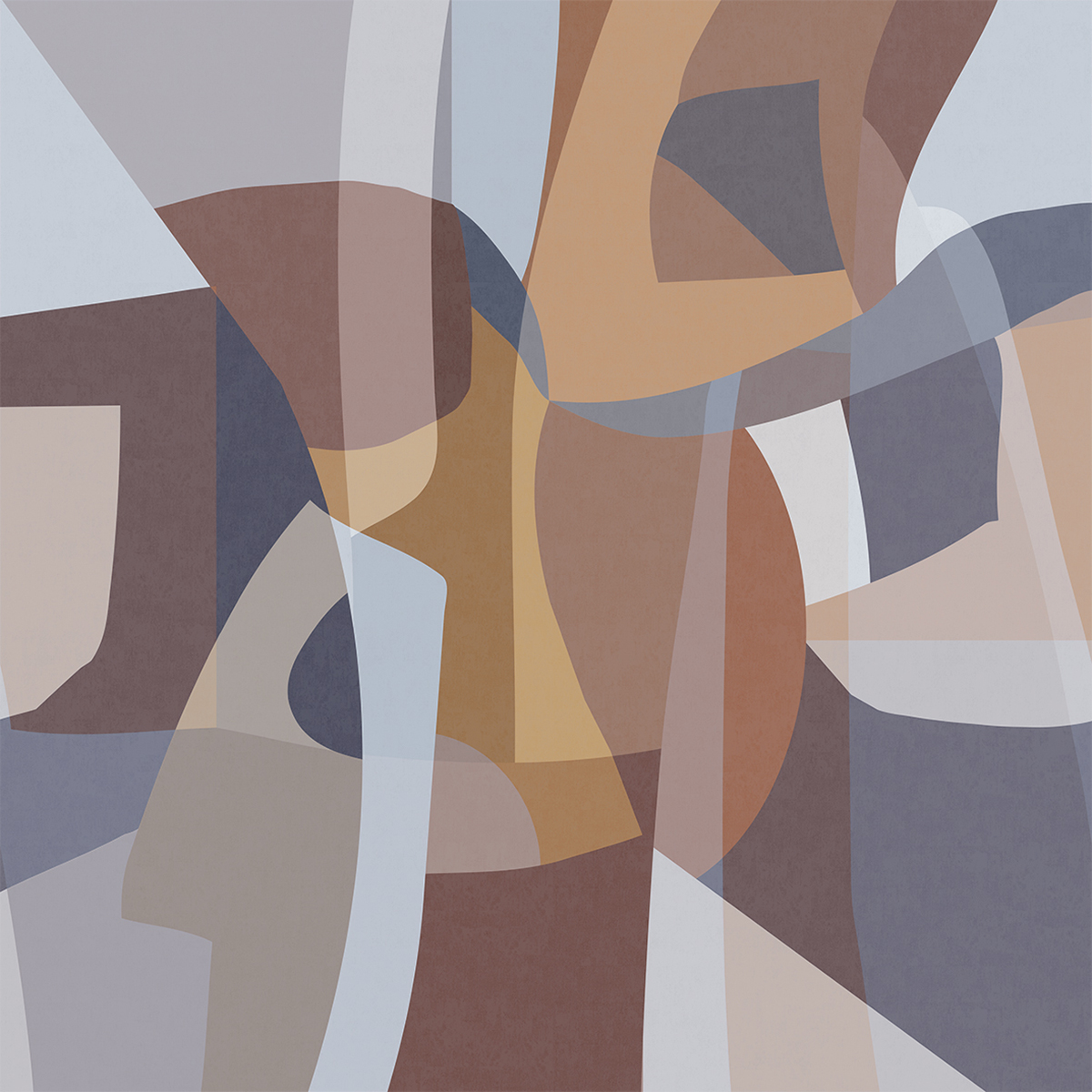 Papier peint panoramique Forme Graphique bleu violet marron - Boca Chica de Montecolino | Réf. MC-SOD27095