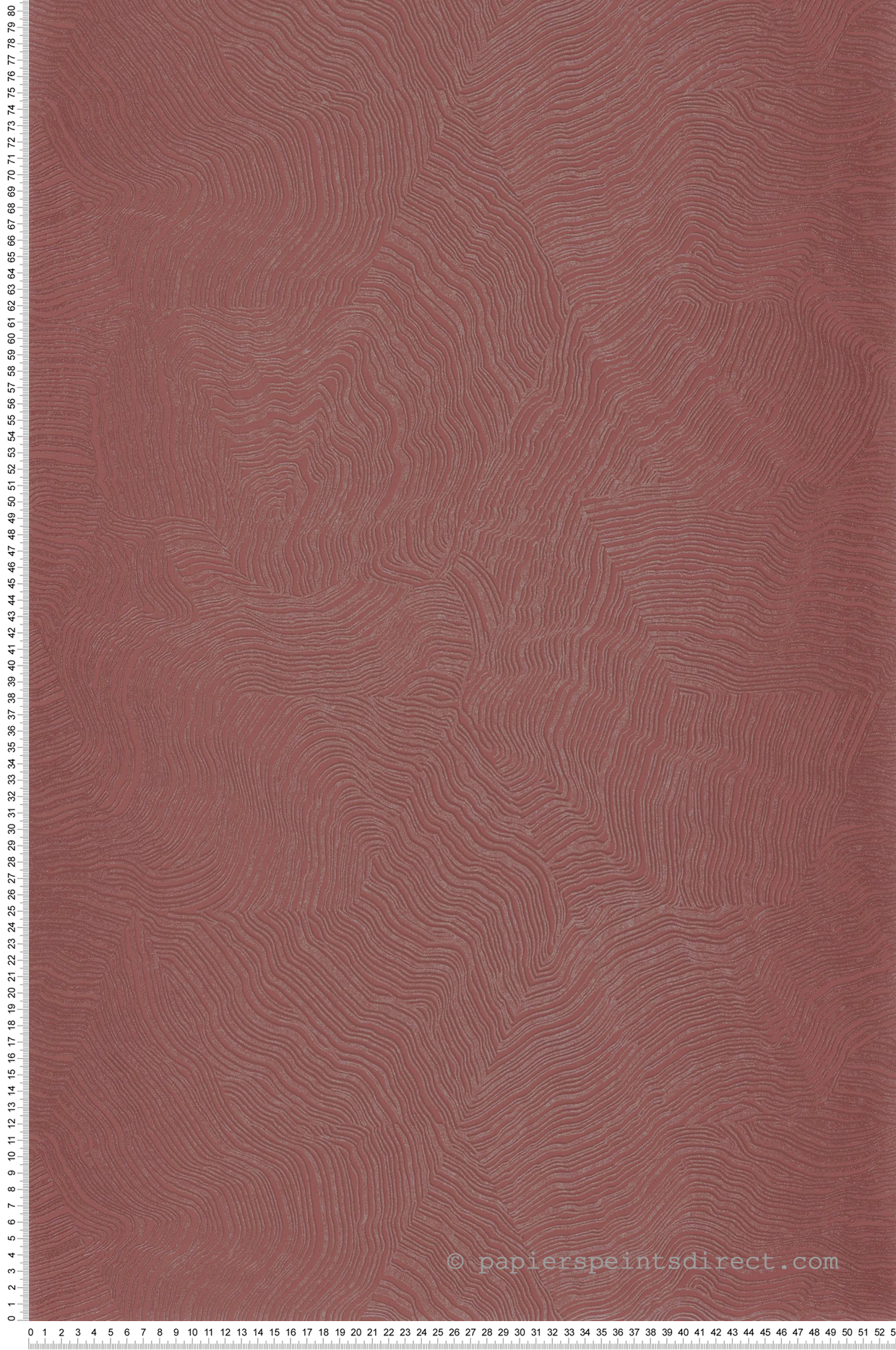 Papier peint Lignes Ondulées Infusion rouge grenat métallisé - Elixir de Casadéco | Réf. EXIR202028943