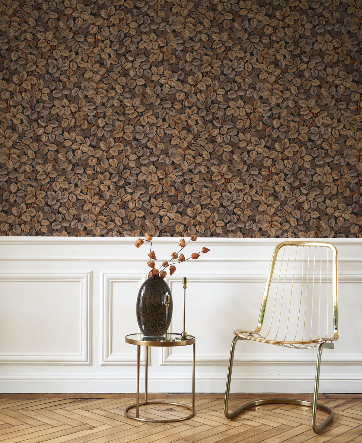 Papier peint Feuille de Chêne Regent's Park brun - Heritage de Casadéco | Réf. HETA201202971