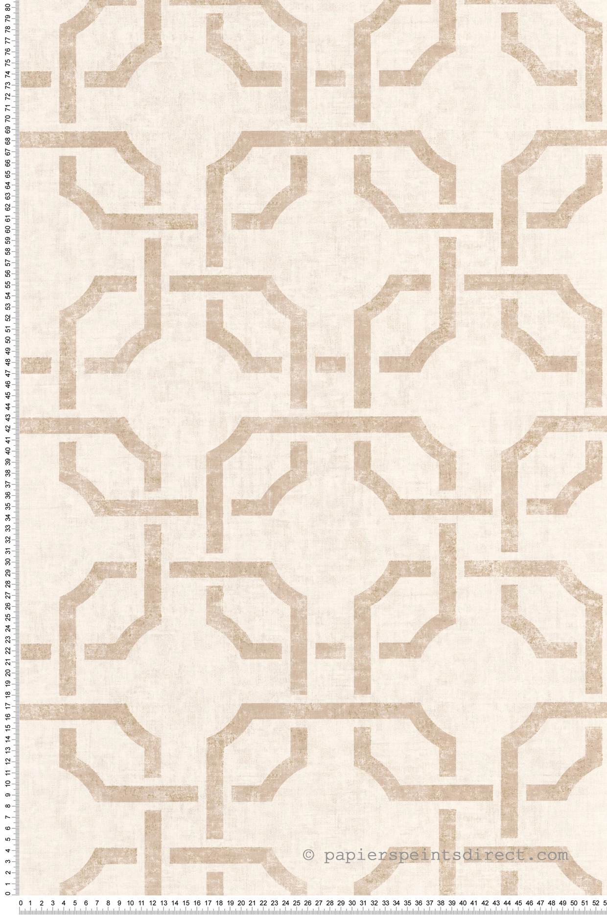 Papier peint Géométrique Mosaïque beige chaud et doré - Vienne de Casadéco | Réf. VIEN87351301
