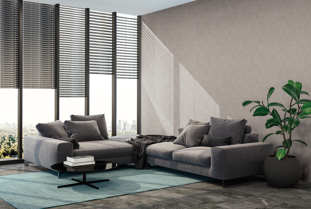 Papier peint Faux uni Loft Living gris clair - New Walls d'AS Création | Réf. SP15266