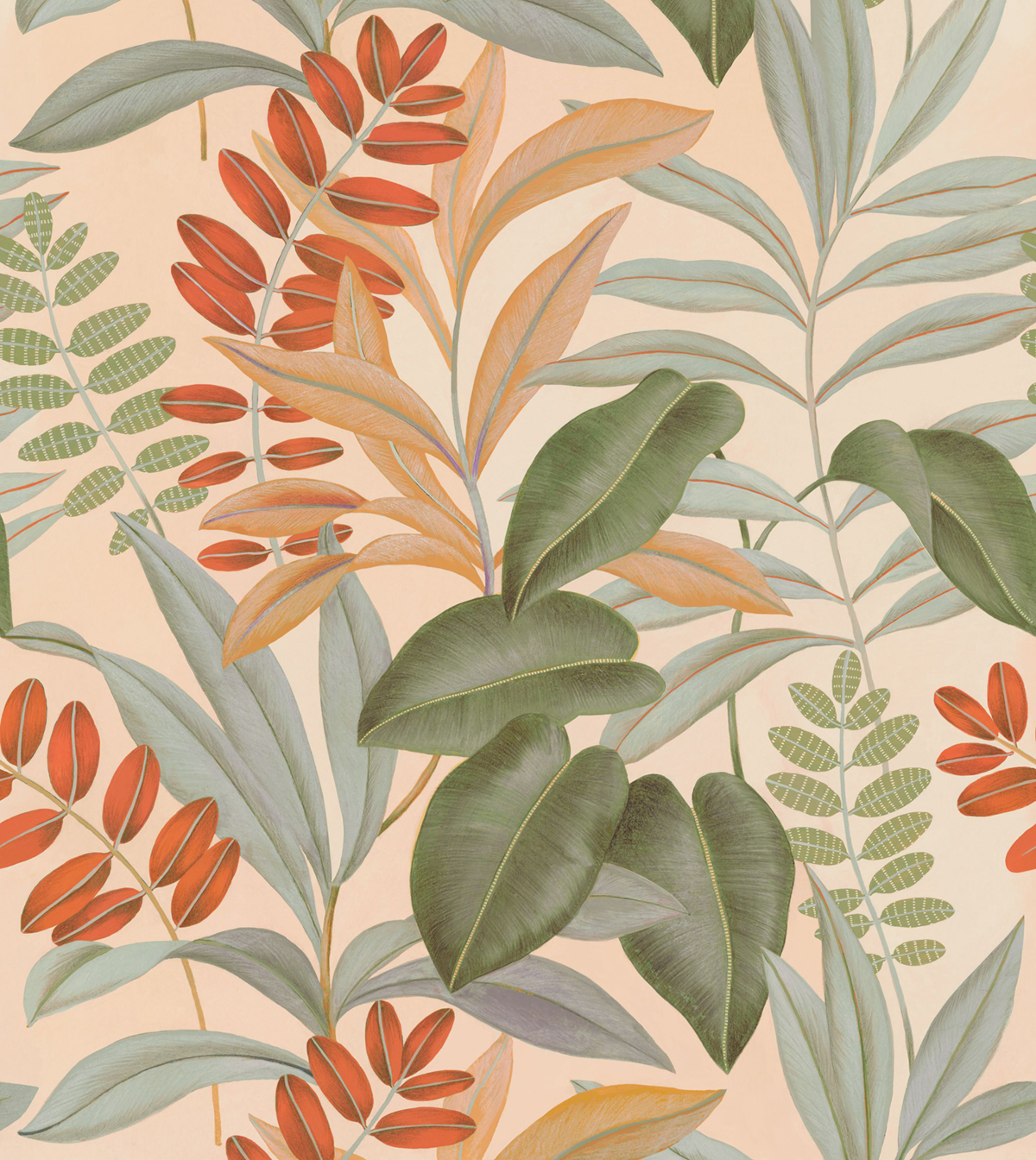 Papier peint panoramique Feuillages Avignon vert multicouleurs 250X280 - Color Box 3 de Casélio | Réf. CB3105901401