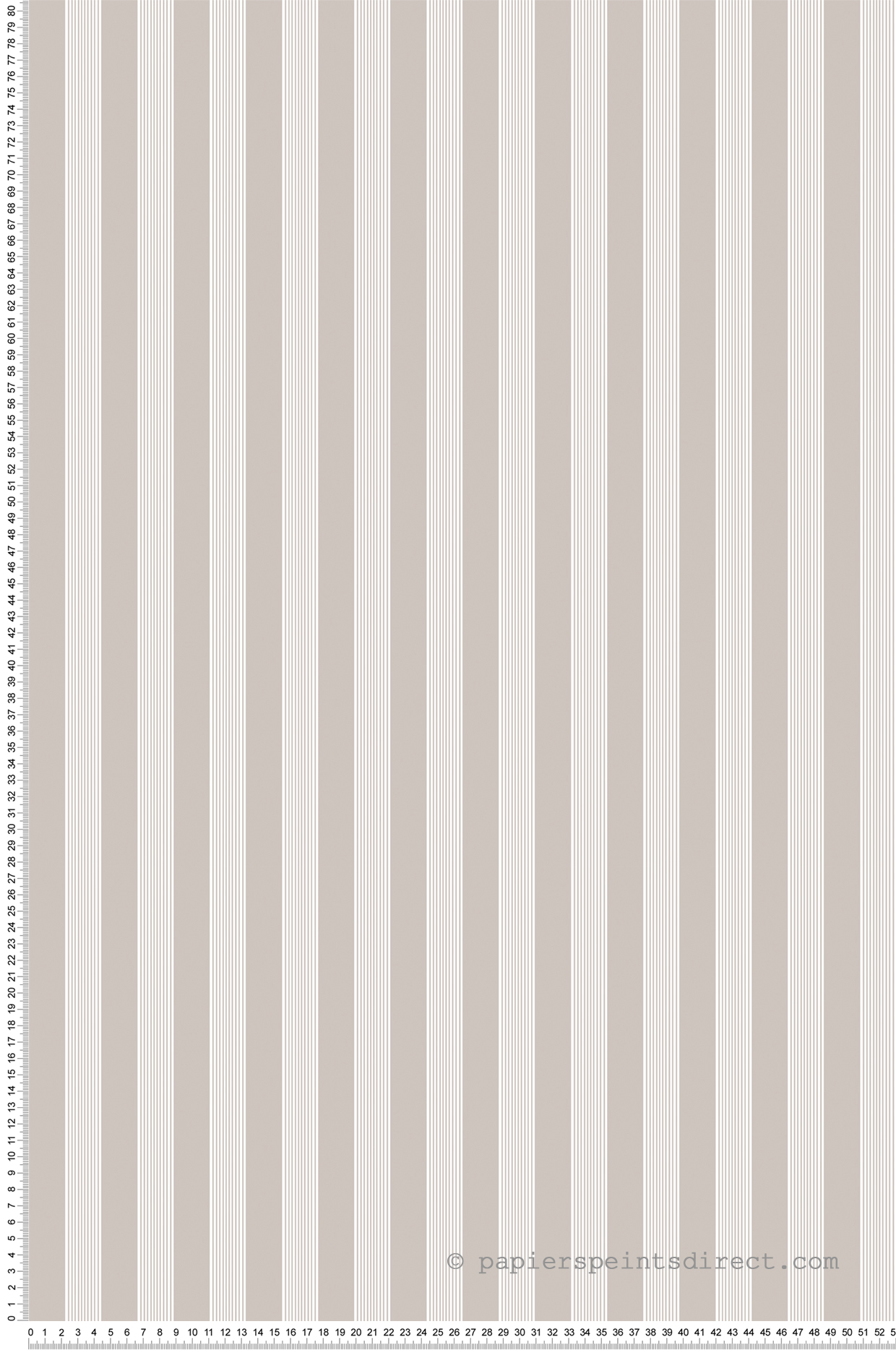 Papier peint Rayure Classique gris blanc - My Little Cottage de Montecolino | Réf. MC-M12383