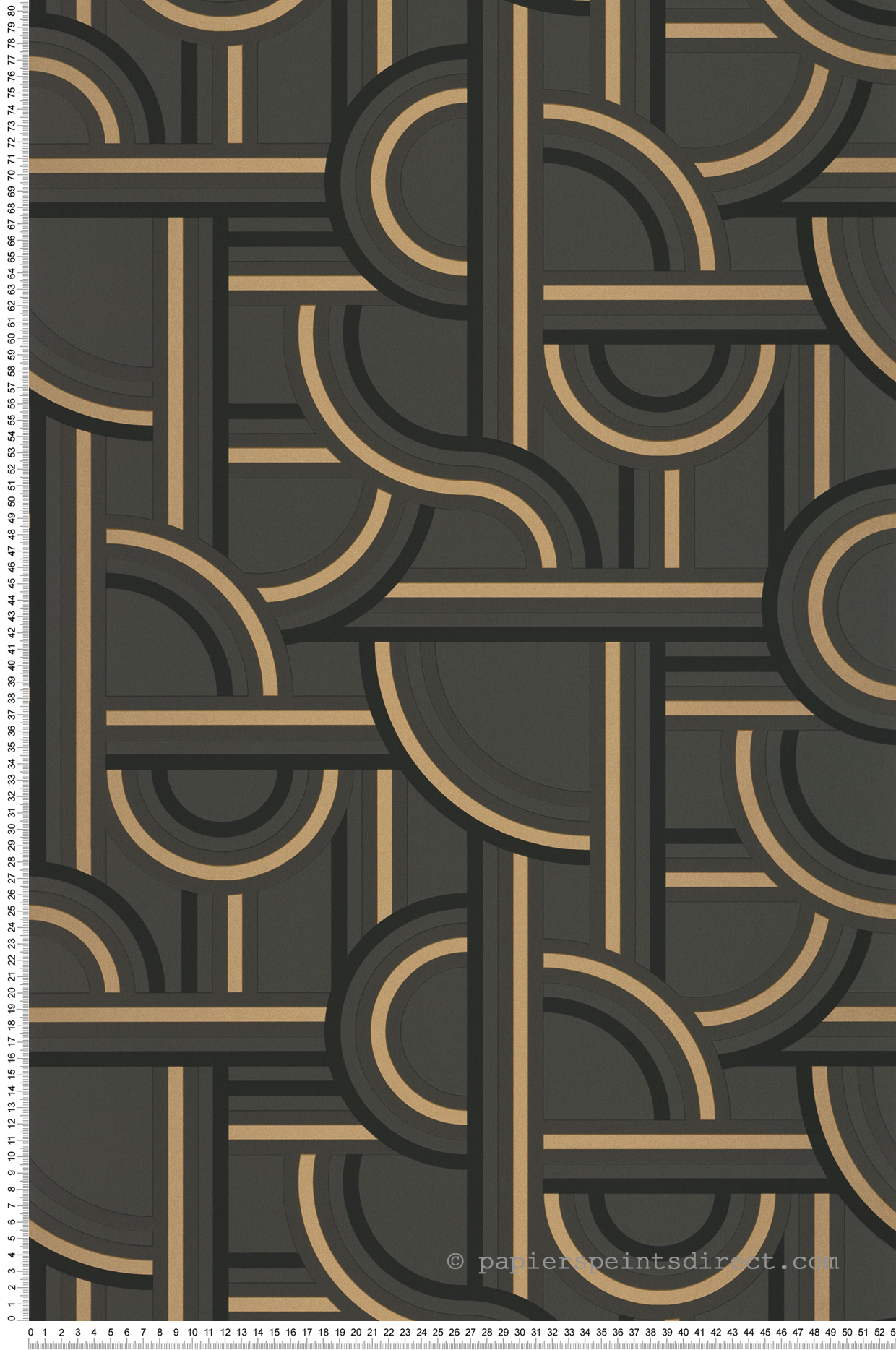 Papier peint Design Impasse gris noir - Labyrinth de Casélio | Réf. LBY102129028