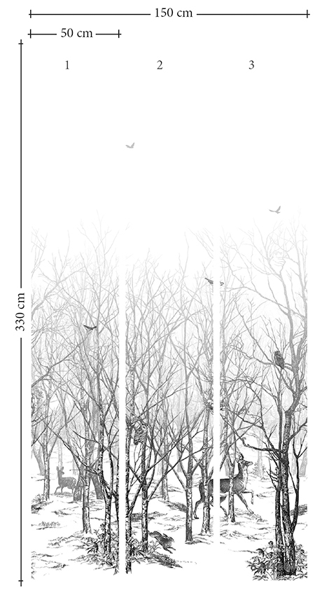 Papier peint panoramique Forêt enchantée - Isidore Leroy