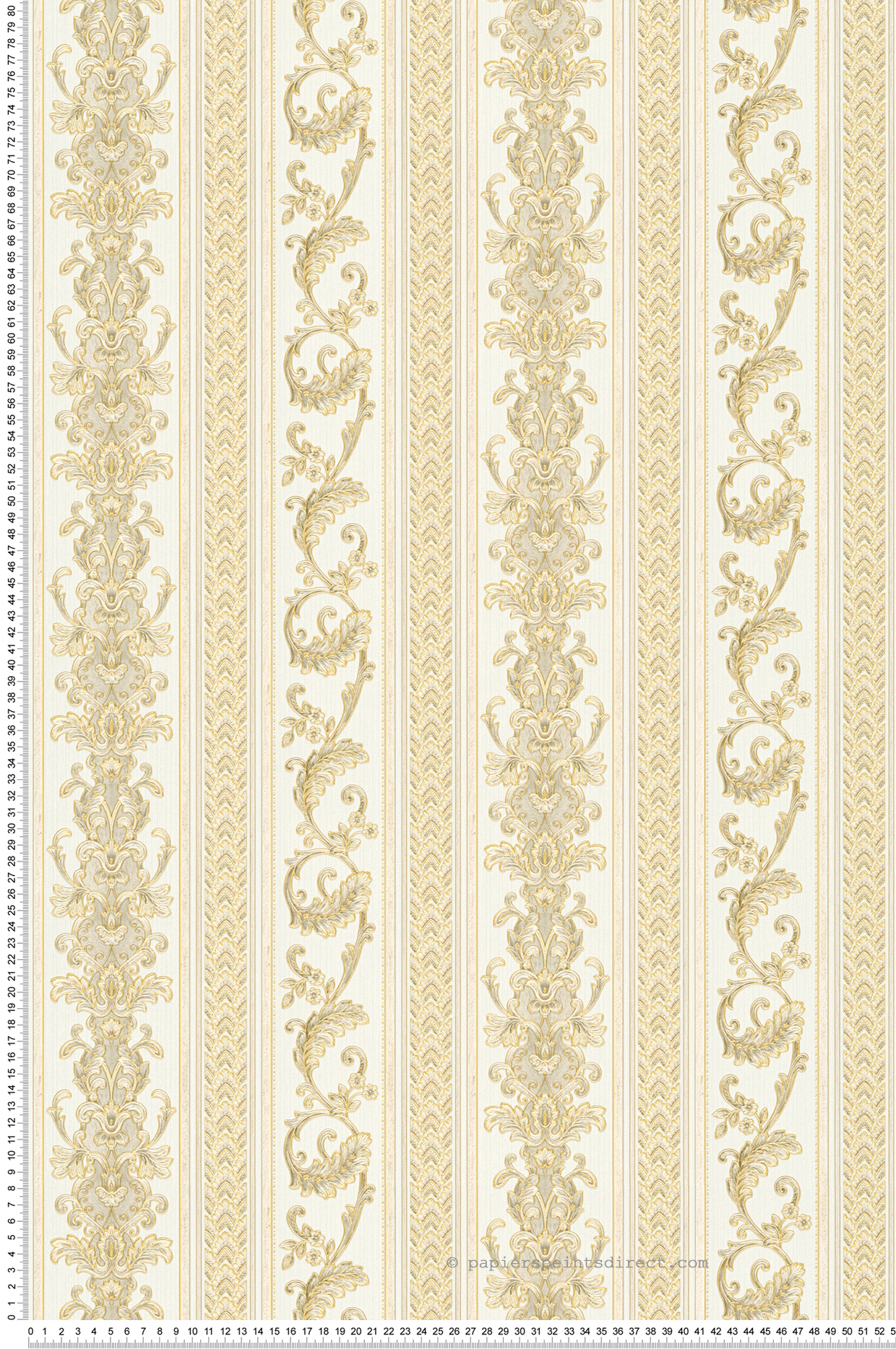 Papier peint Rayures Baroque gris/or - Concerto 3 d'AS Création | Réf. SP14924