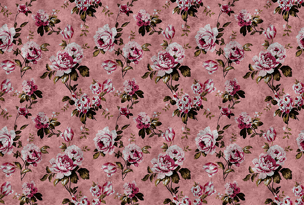 Papier peint panoramique Fleurs Vintage Wild Roses 4 - Référence DD113912 - Intissé 200g/m2 - Standard 400 x 270