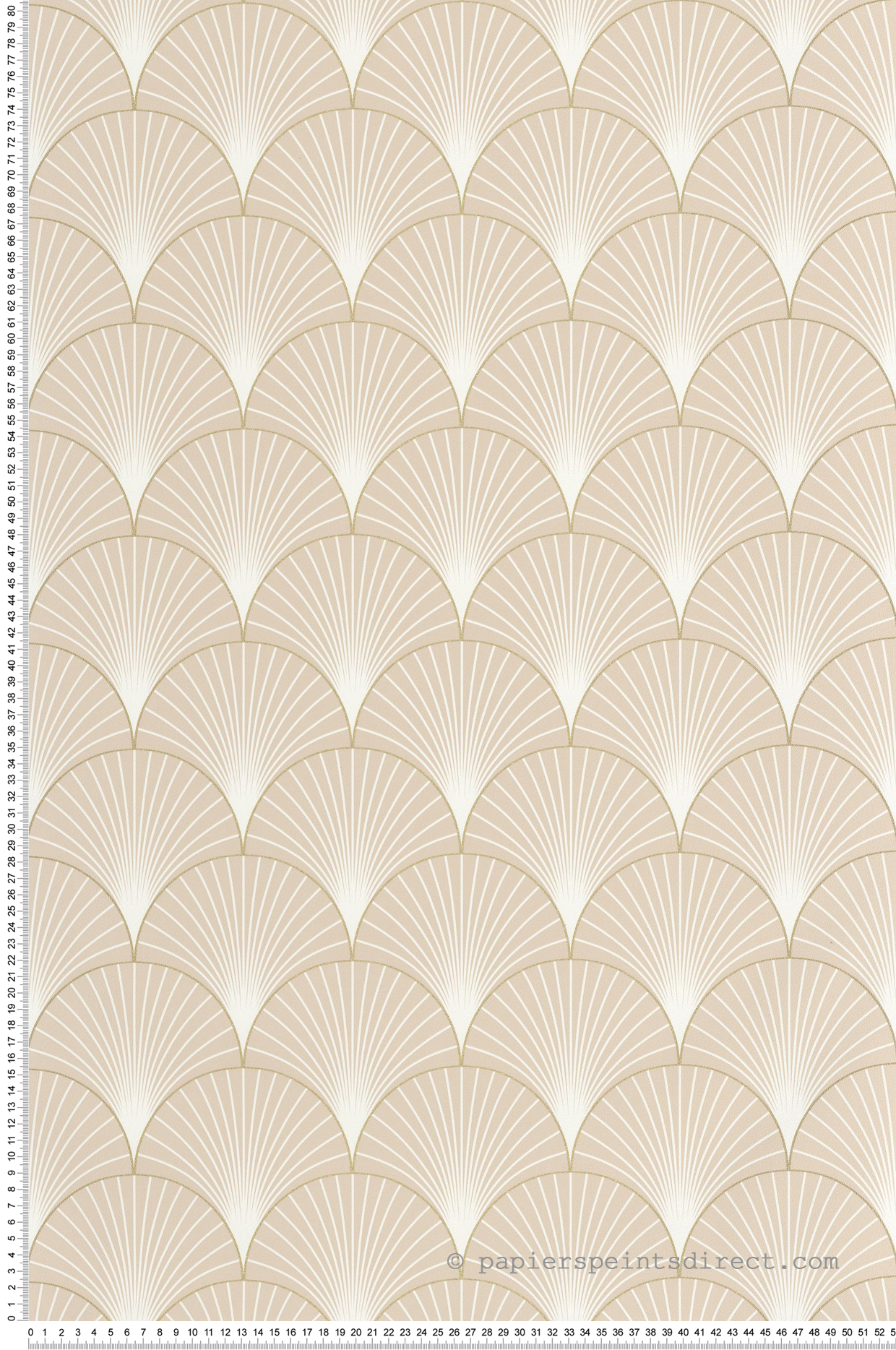 Papier peint Palme Graphique Prosperity beige doré - Elégance de Casélio | Réf. ELC105260010