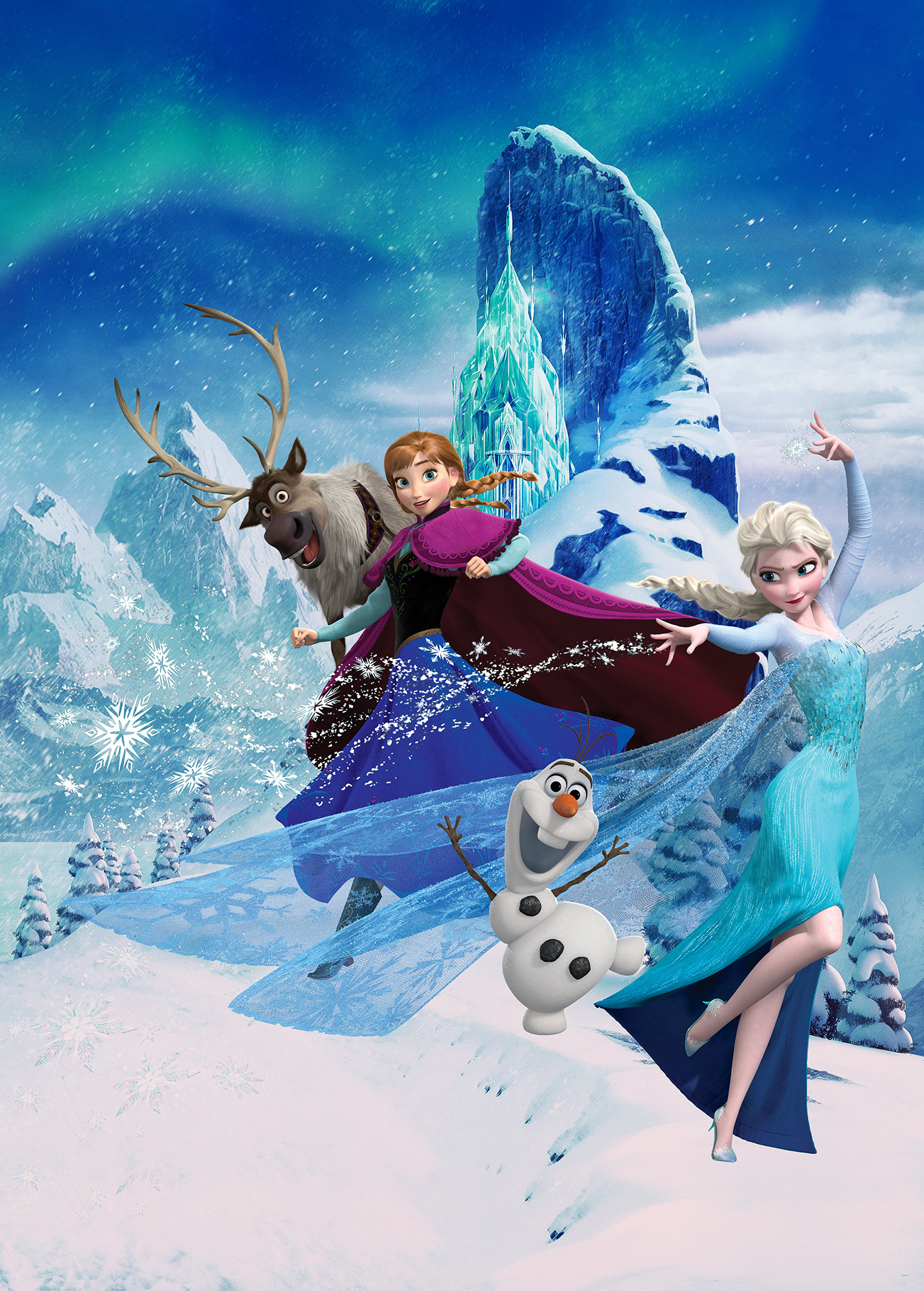 Papier peint enfant Disney Reine des Neiges Elsas Magic - Papier peint Panoramique Komar