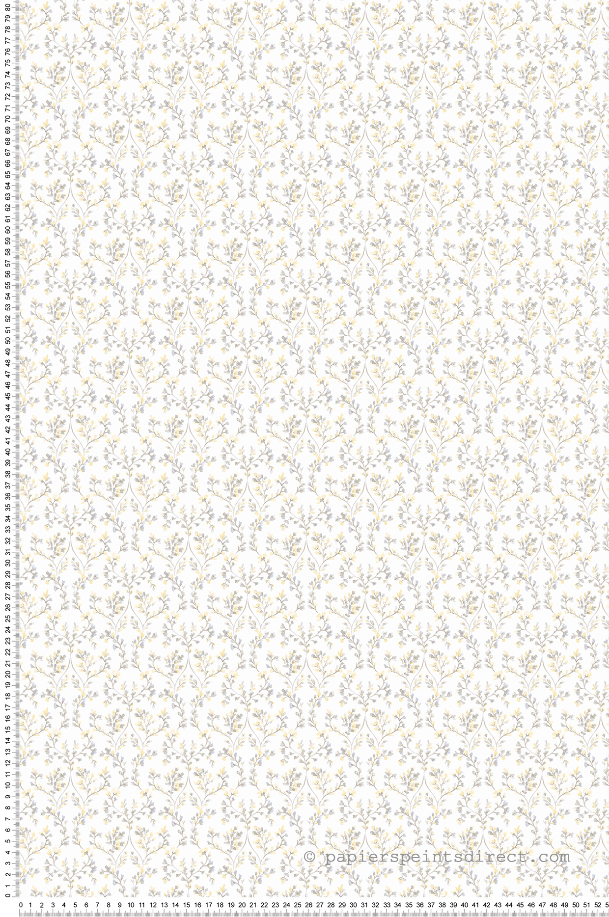Papier peint Bouton Floral jaune gris - Mini Prints de Lutèce | Réf. LTC-G56681