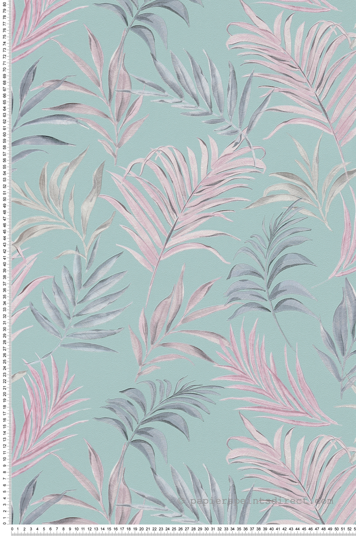 Papier peint Palmes Midnight Botanica parme irisé - Cosmoliving d'A.S. Création | Réf. AS-791082