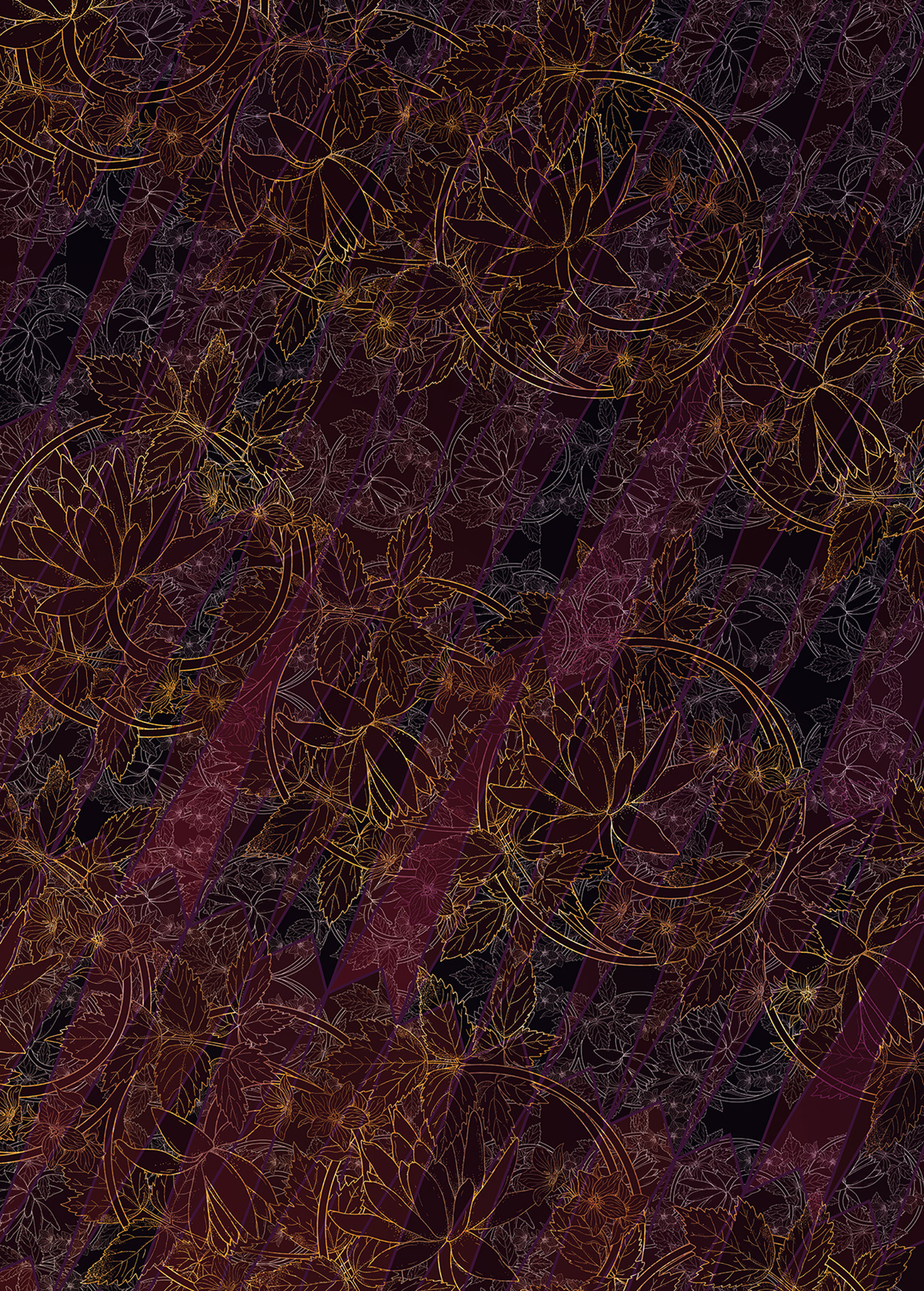 Papier peint panoramique fleur Lotus - Papier peint Komar Heritage