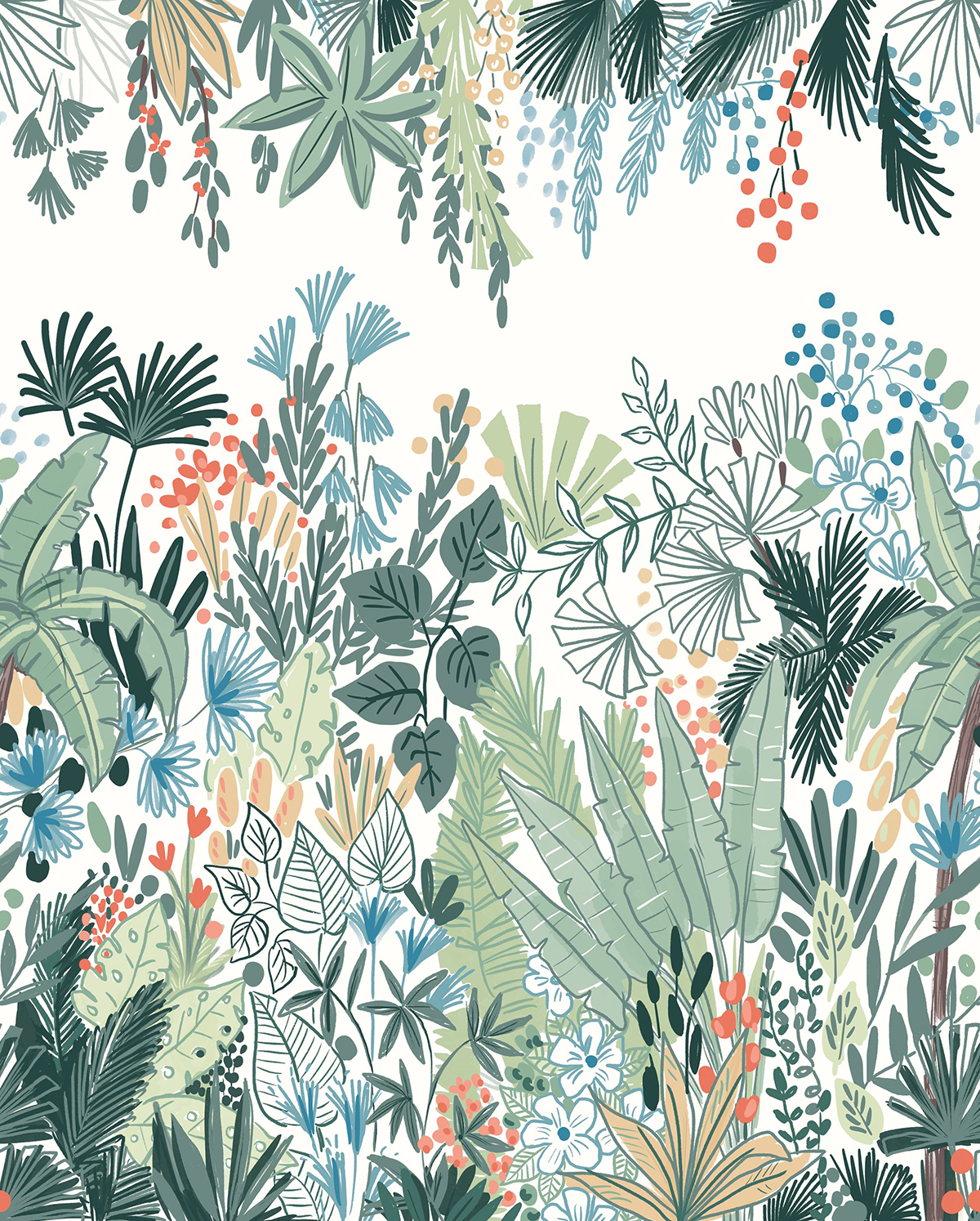 Papier peint panoramique Forêt Tropicale verte - Beauty Full Image 2 de Casadéco | Réf. BFM102424178