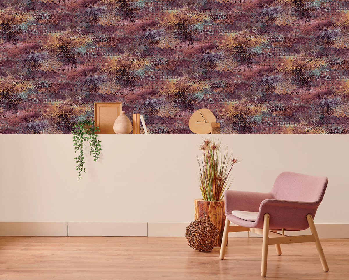 Papier peint Mosaïque Orientale multicolore - Reality 4 de Lutèce | Réf. LTC-51220303