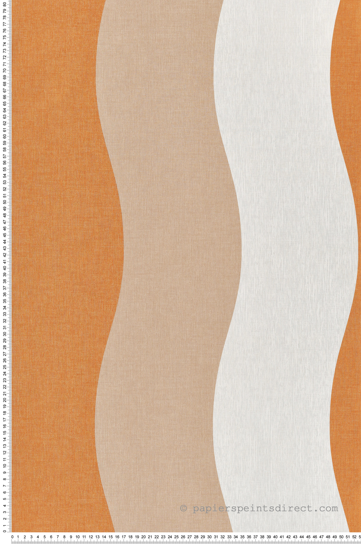 Papier peint Vague Rayure Sandy orange rose - Twist de Casélio | Réf. TST106473044