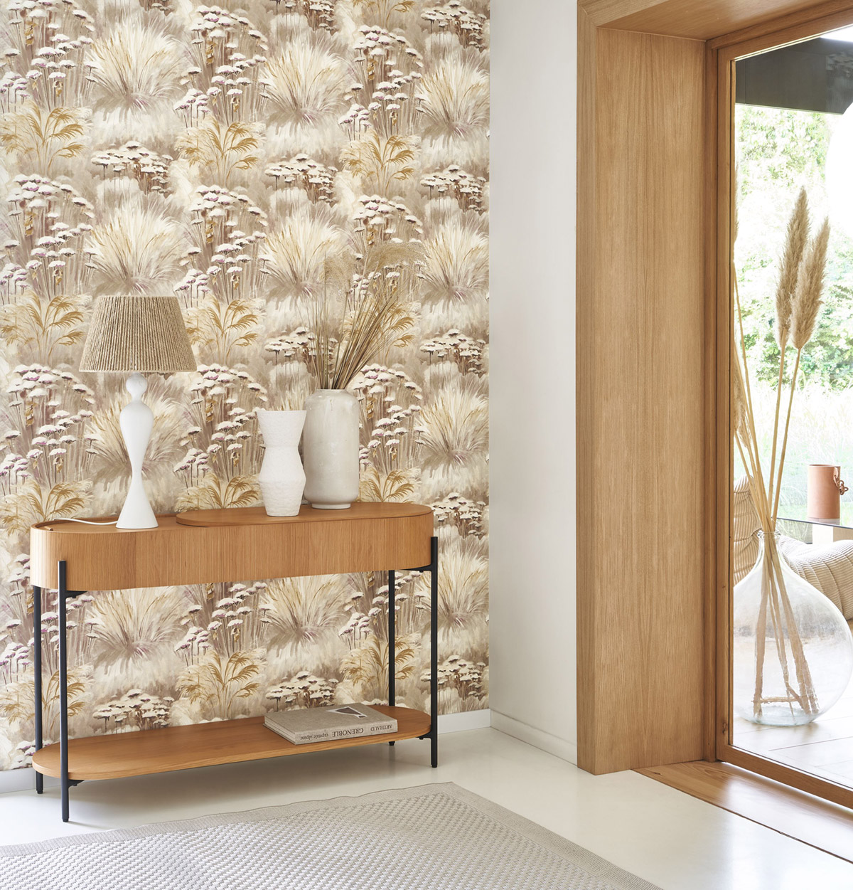 Papier peint Fleur Plante Oyat marron glacé - Sentier des Dunes de Casadéco | Réf. SENT200948470