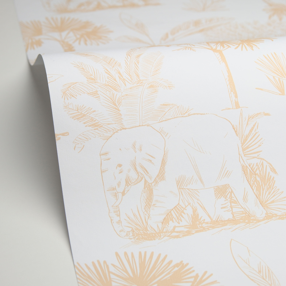 Papier peint Animaux Balade dans la Savane beige - Les Minis Mondes de Casélio AMBV | Réf. MNM105731010