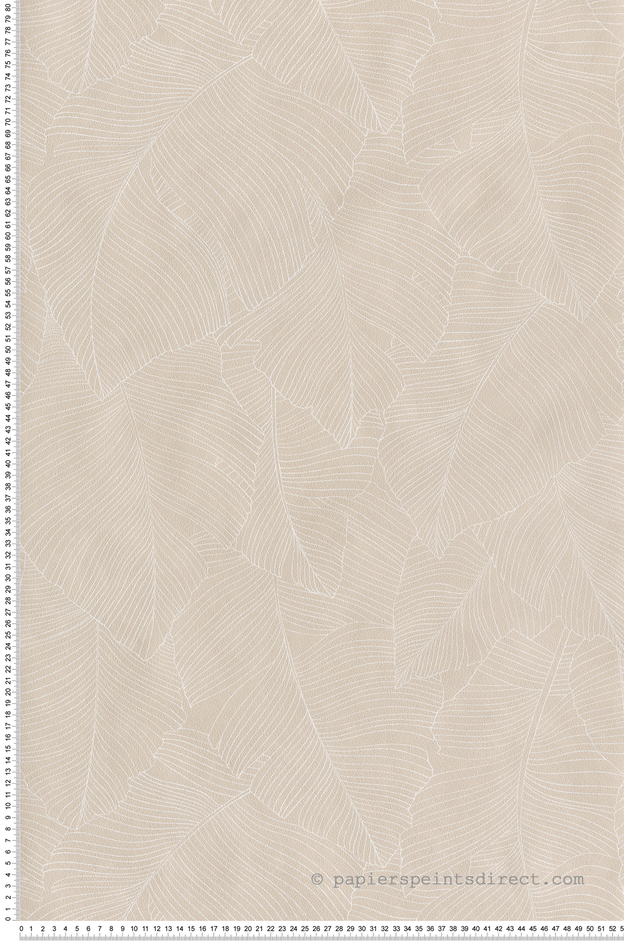 Papier peint Feuillage Vegetalia blanc beige - Borneo de Casélio | Réf. BORN106500010