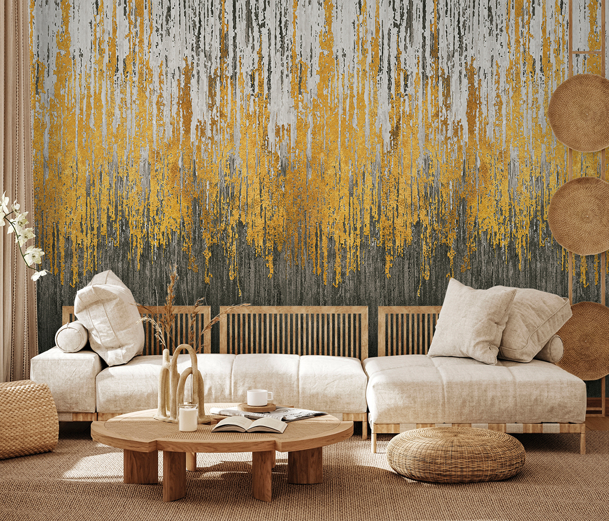 Papier peint panoramique Artistique Grunge noir - Panorama 2 de Lutèce | Réf. LTC-PAN1761C