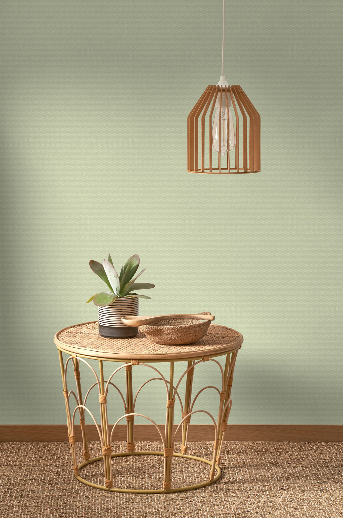 Papier peint Faux Uni Pois vert amande irisé - Derby de Casadéco | Réf. DERB82077159