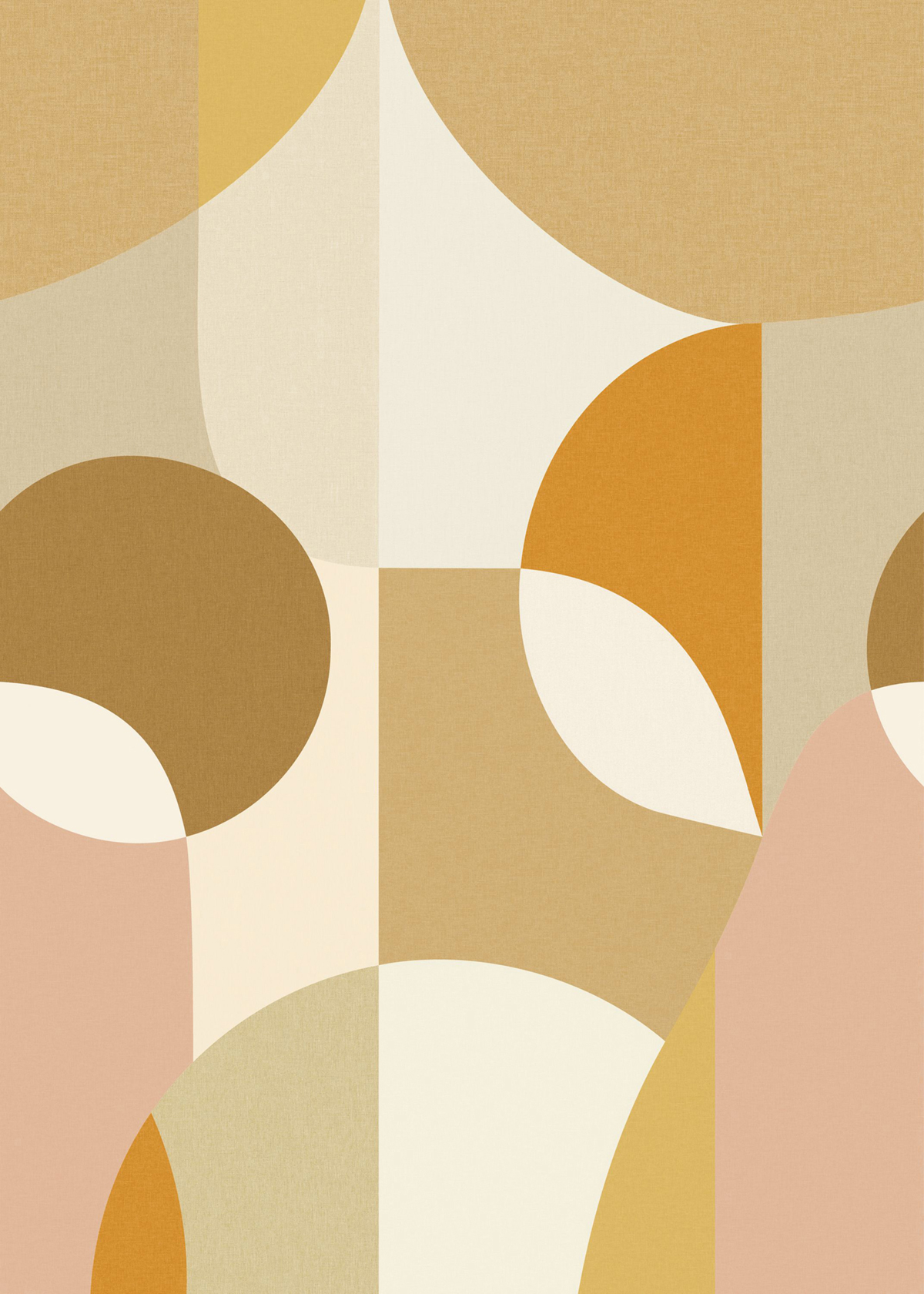 Papier peint panoramique Bulle Molly beige rose M 200X280 - Twist de Casélio | Réf. TST106452003