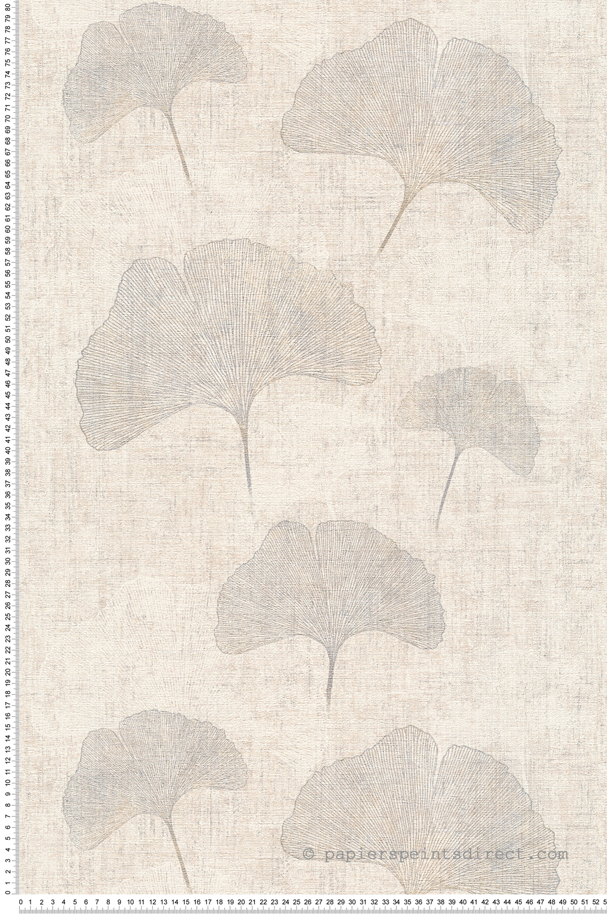 Papier peint Ginkgo étain - Bornéo AS Création | Réf. SP03677