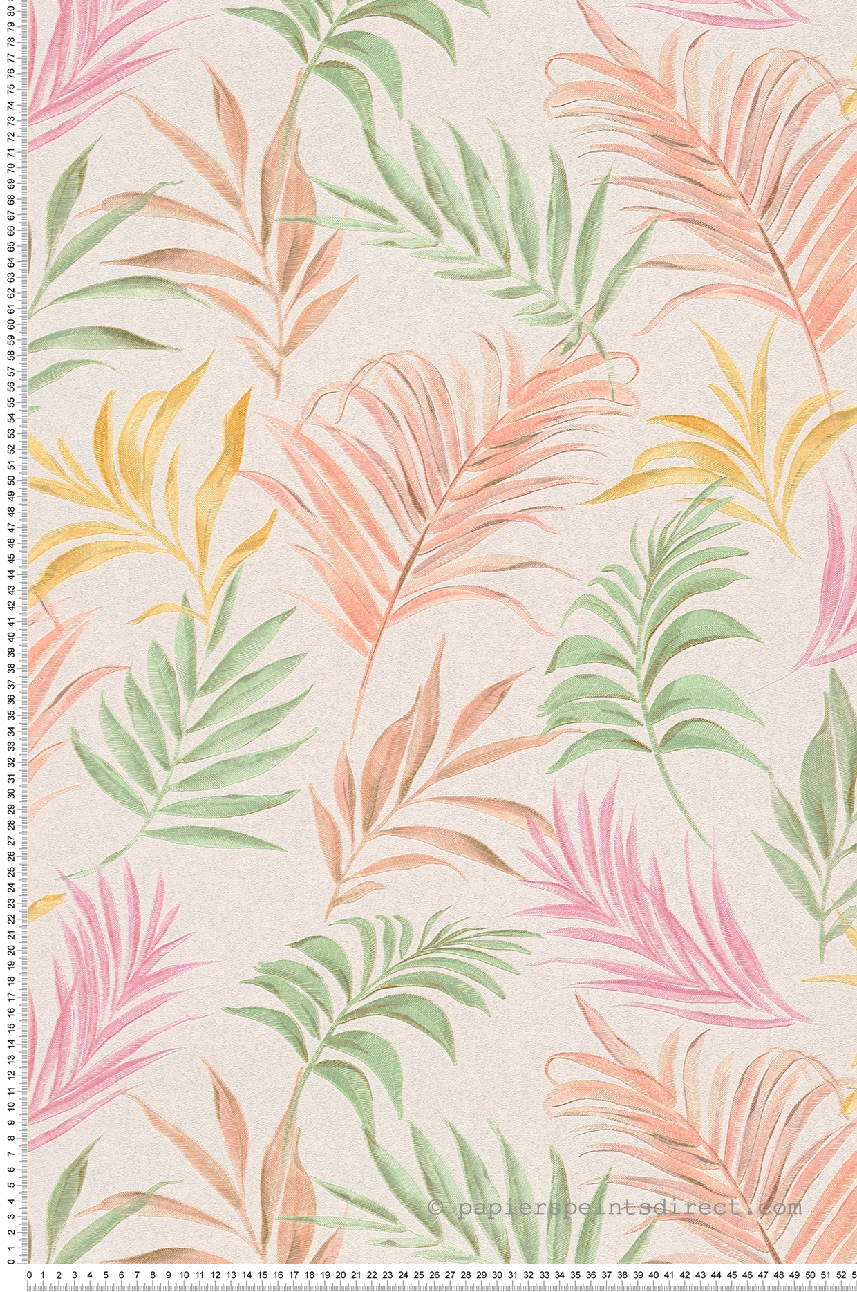 Papier peint Palmes Midnight Botanica rose pastel irisé - Cosmoliving d'A.S. Création | Réf. AS-791083