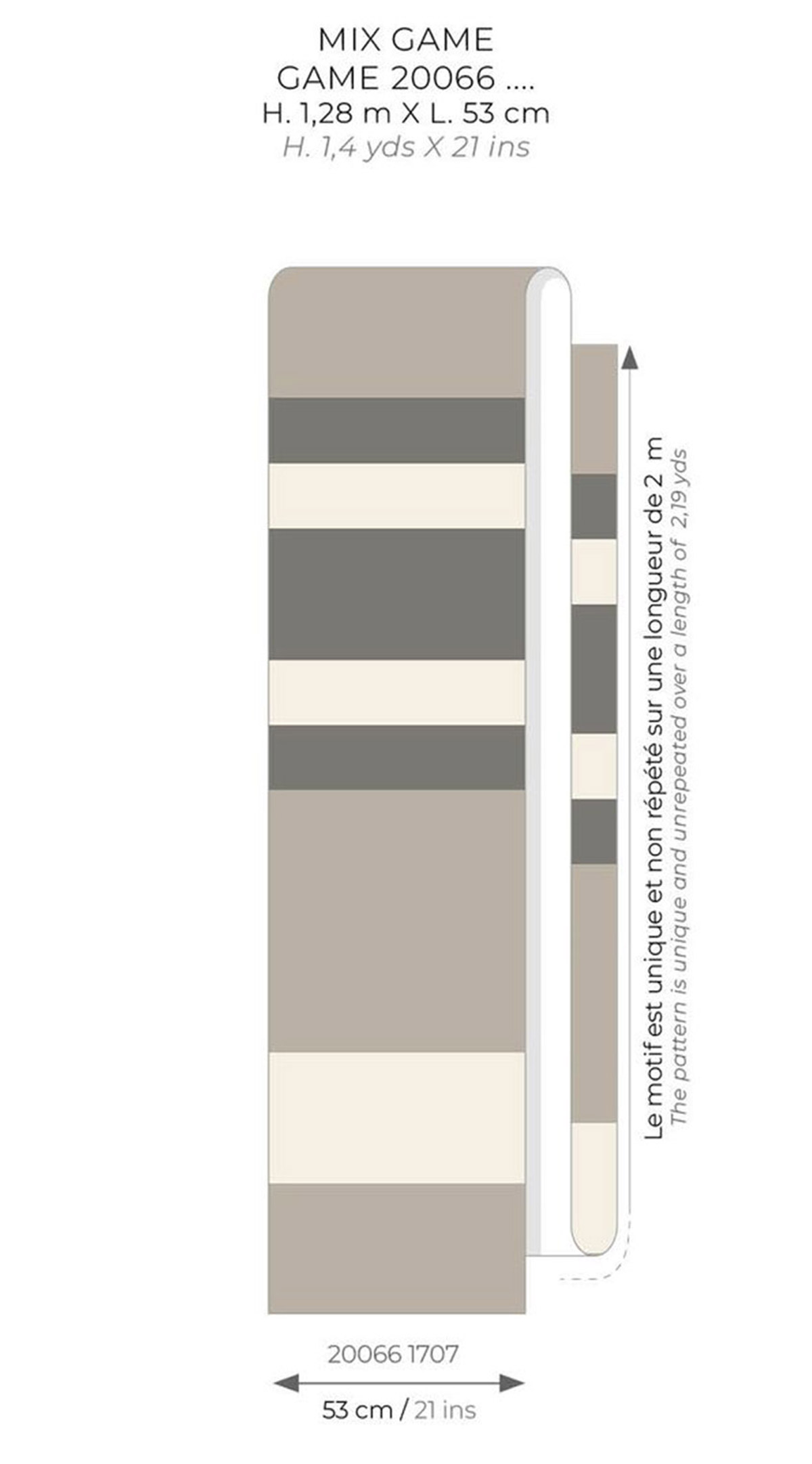 Papier peint Géométrie Mix gris - Color Game de Casadéco AMB2| Réf. GAME200661707