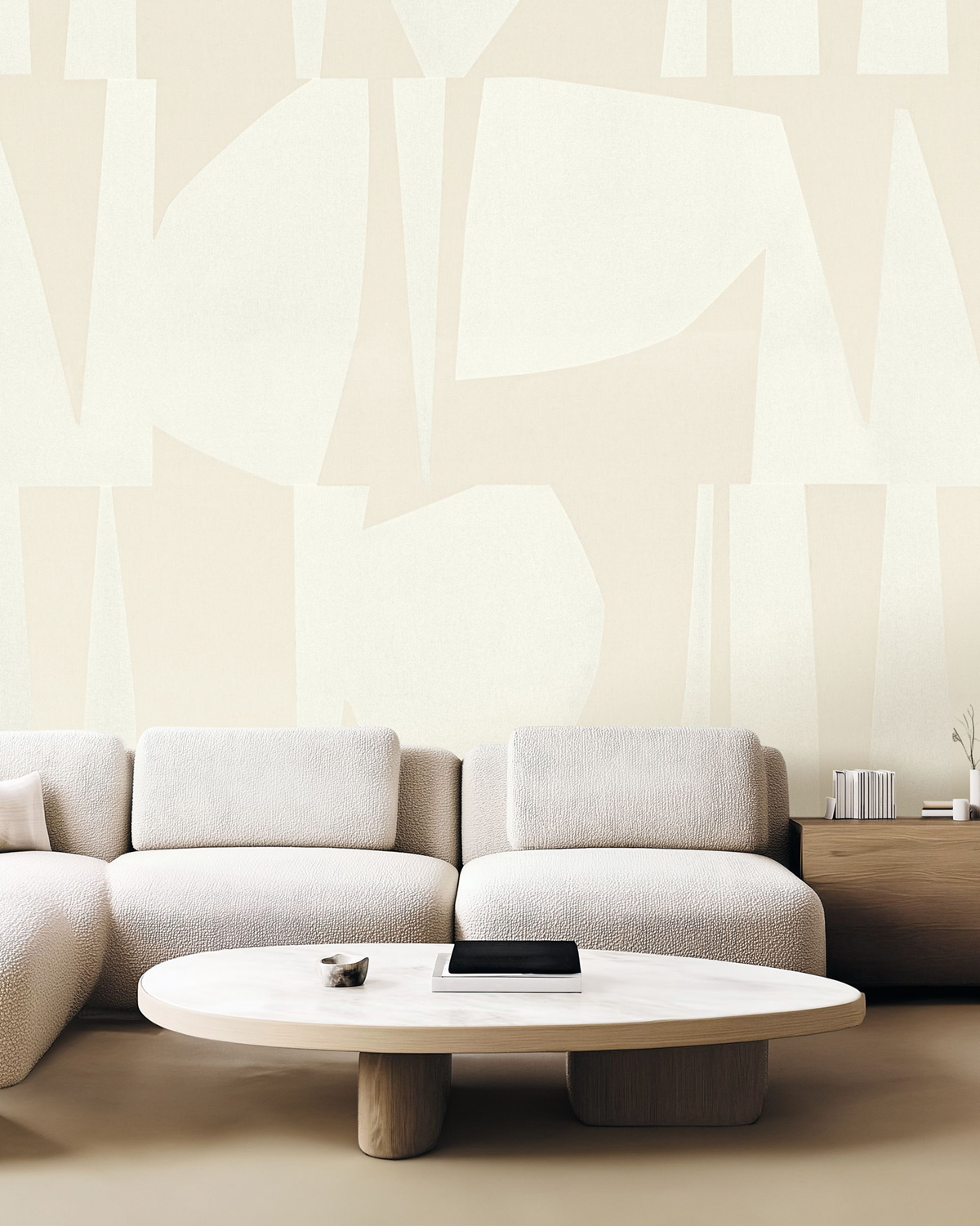 Papier peint Panoramique Minimaliste Graphic Art beige 250X280 - Moonlight 3 de Casélio | Réf. MNL3107250001