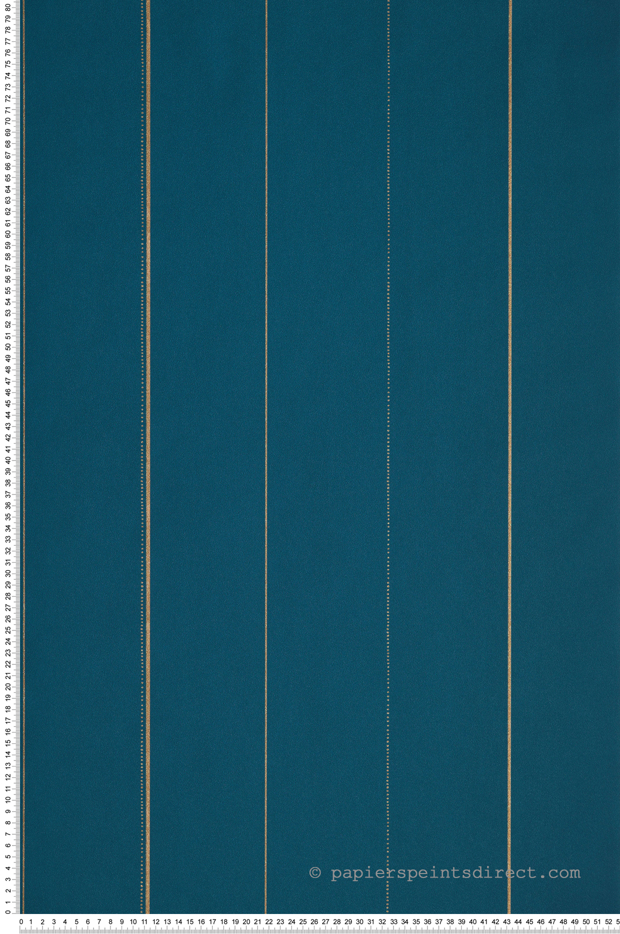 Papier peint rayures Peaceful Bleu Canard/Doré - Green Life de Casélio | Réf. GNL101726122