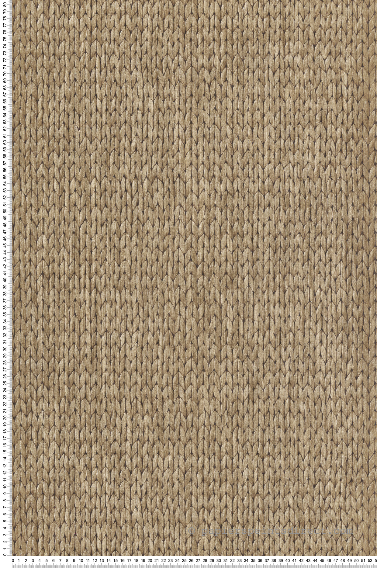 Papier peint Tresse Osier taupe - Brut d'Ugépa | Réf. UGP-M78408