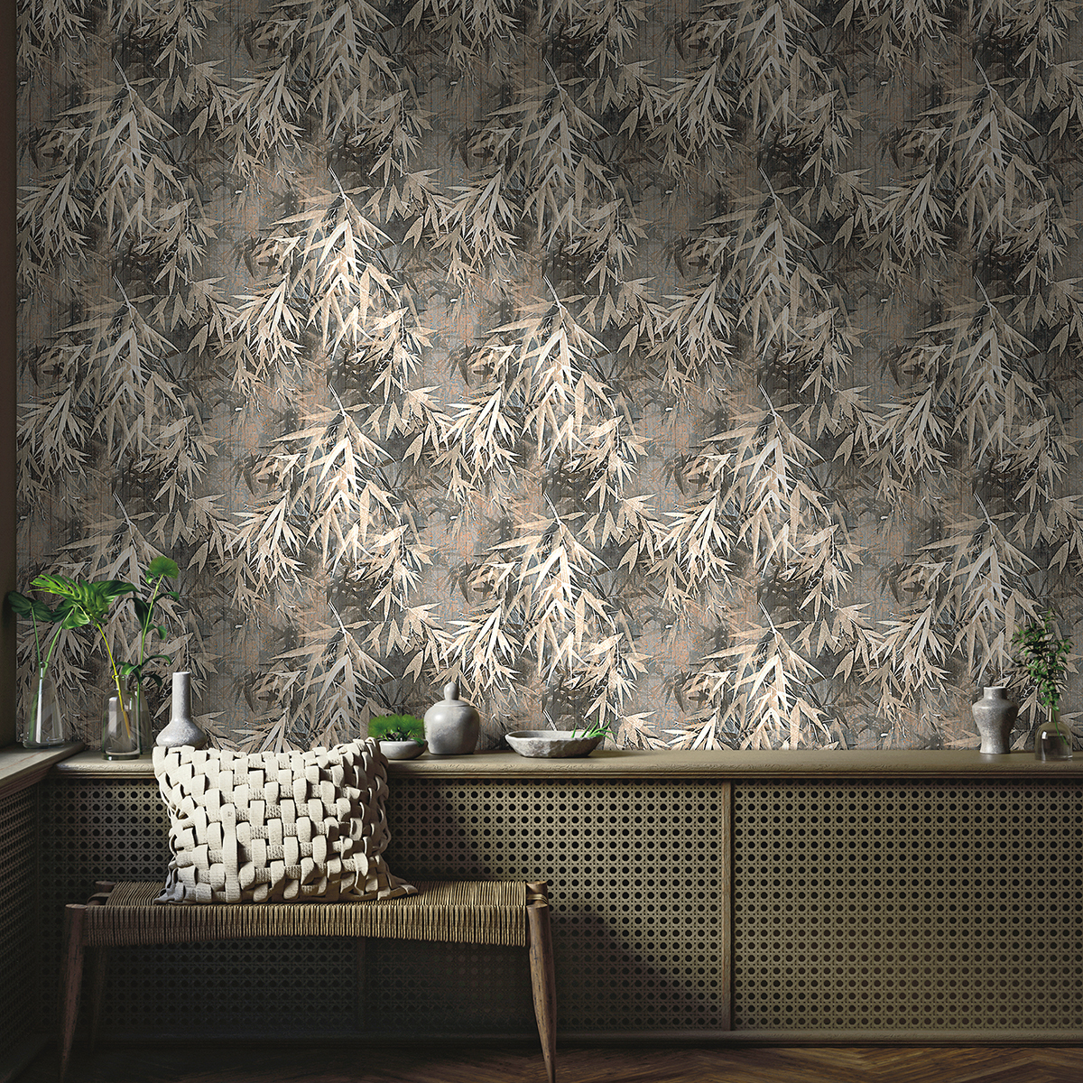 Papier peint Bambou Fargesia bleu - Folium de Montecolino | Réf. MC-FO18604