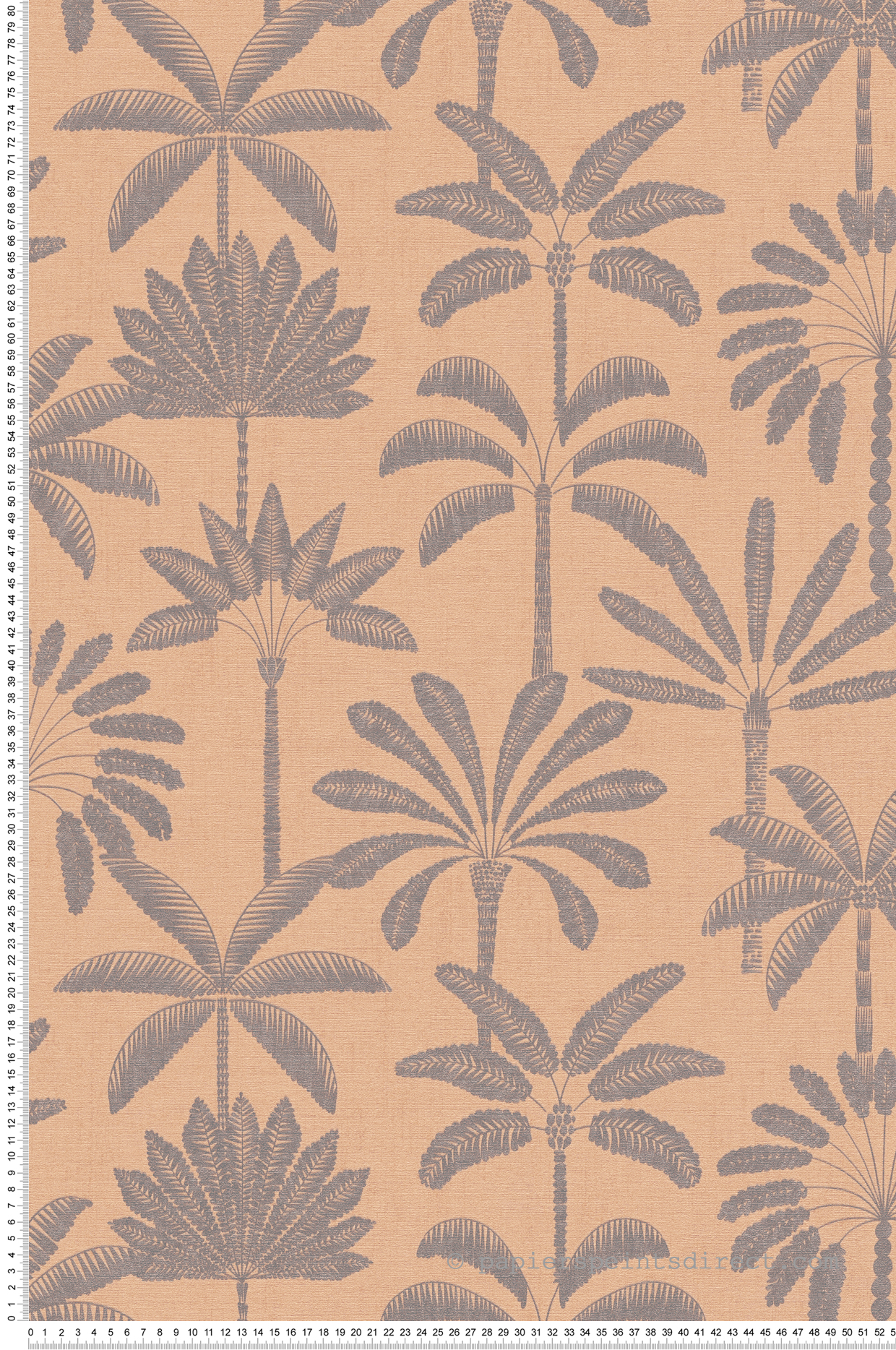 Papier peint Palmier Oasis gris corail - Cuba 2 d'A.S. Création | Réf. AS-791633