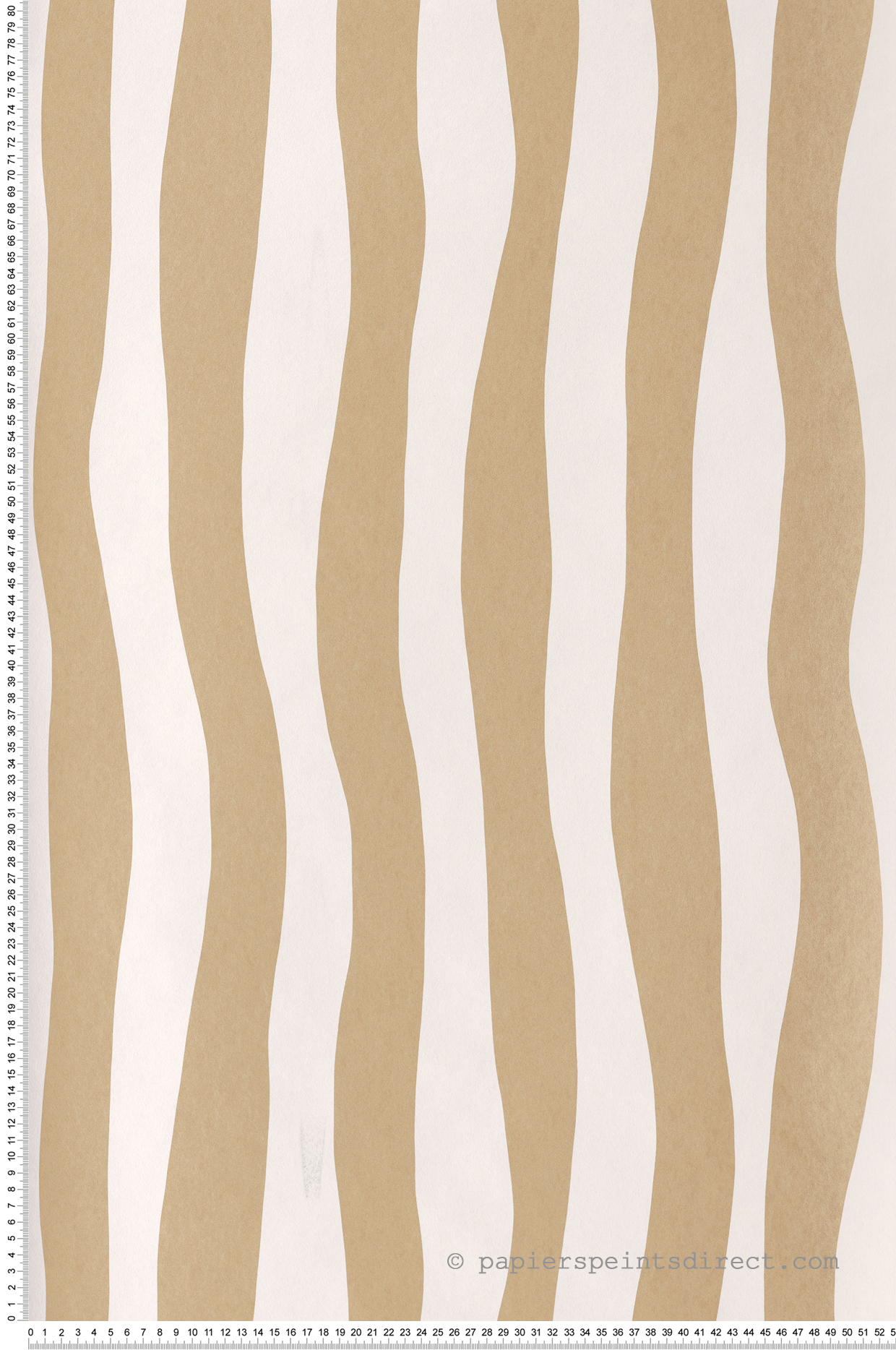 Papier peint Rayure Zèbre Sundae beige sable - L'Ile aux Oiseaux de Casamance | Réf. CAS-75912446