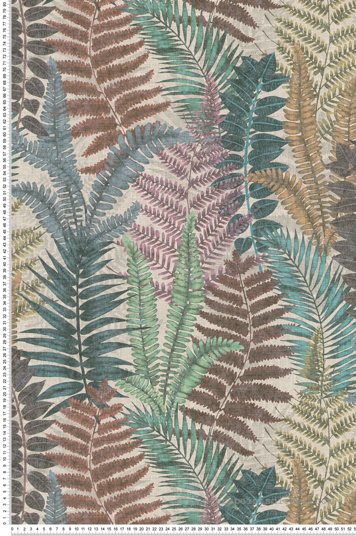 Papier peint Fougère Athyrium multicouleurs - Famous Garden d'A.S. Création | Réf. AS-393471