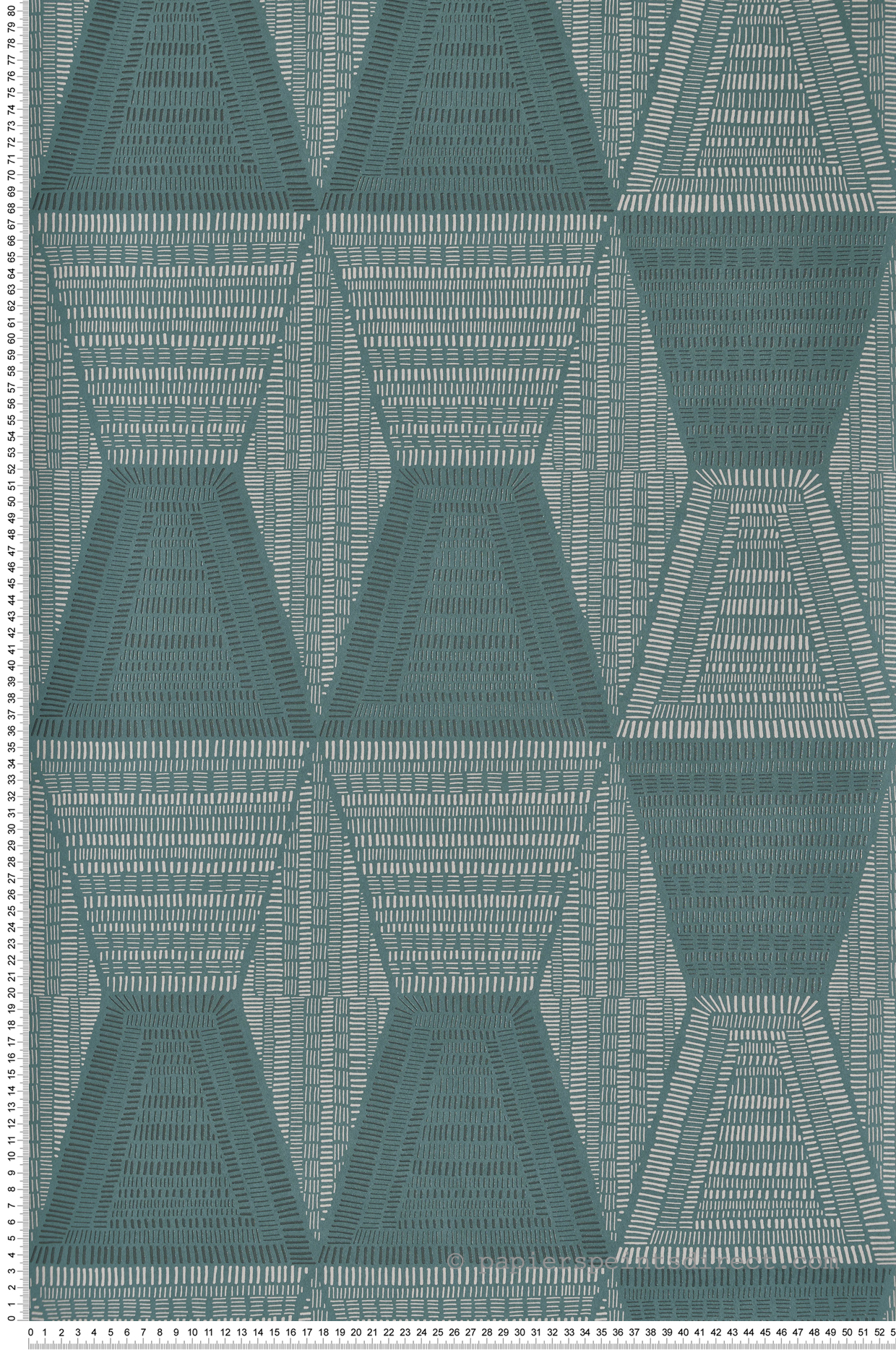 Papier peint Ethnique Daïa vert de gris et irisé - Mirage de Casamance | Réf. CAS-75271936