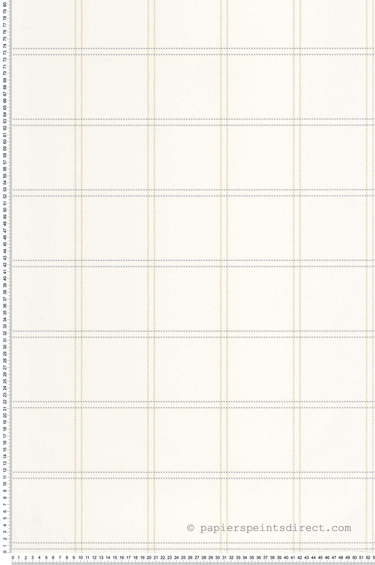 Papier peint Tartan Lines blanc jaune - Line Up de Casélio | Réf. LNP106753064