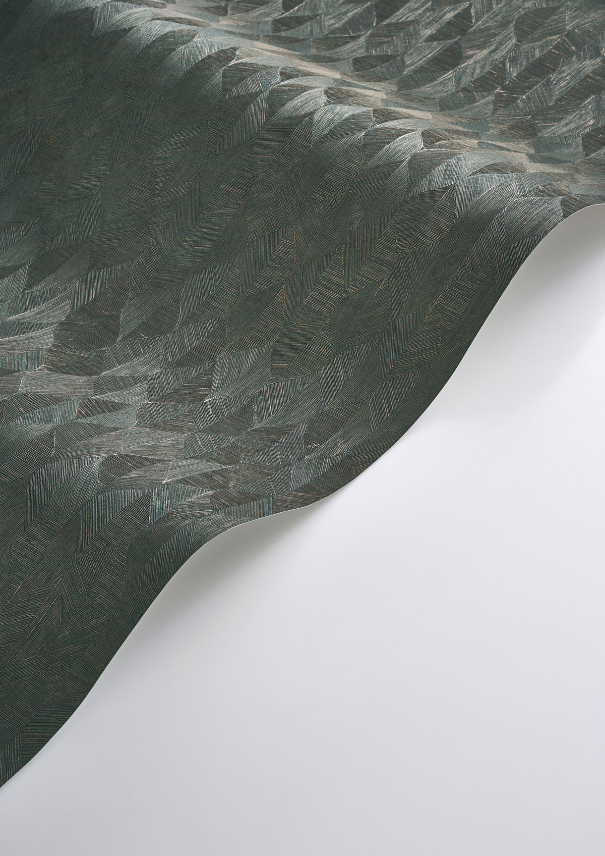 Papier peint Feuille Art Déco Tarrazu émeraude - Vegetals de Casadéco AMBV| Réf. VEGE201276707