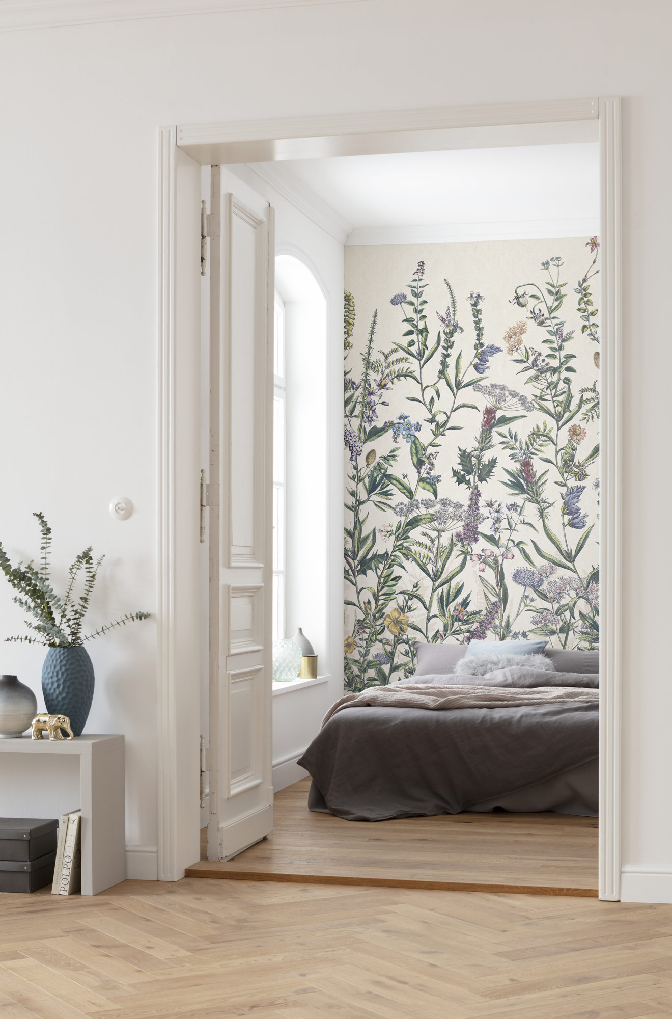 Papier peint panoramique champètre Flowering Herbs - Papier peint Komar Home
