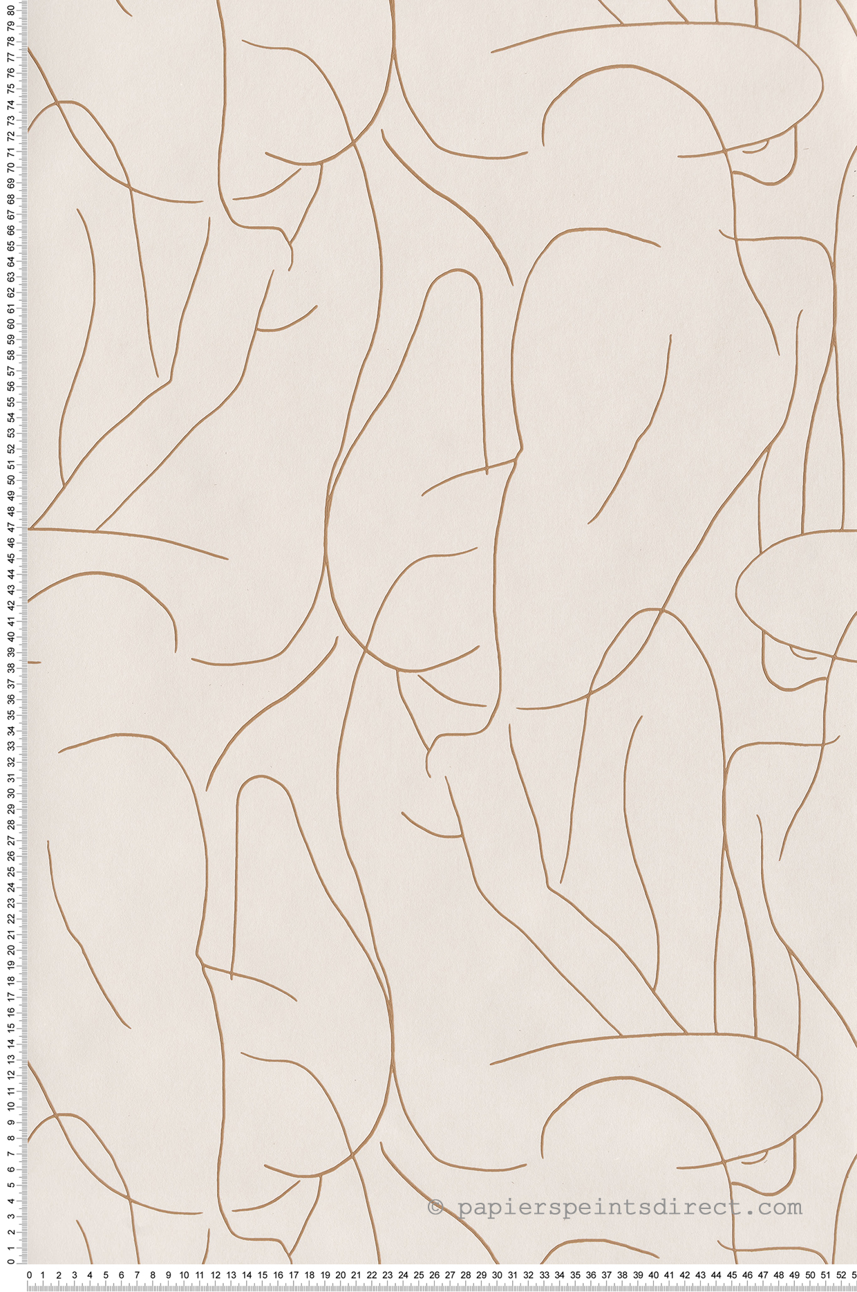 Papier peint Modèle Vivant beige et marron - Gallery de Casadéco | Réf. GLRY86101108