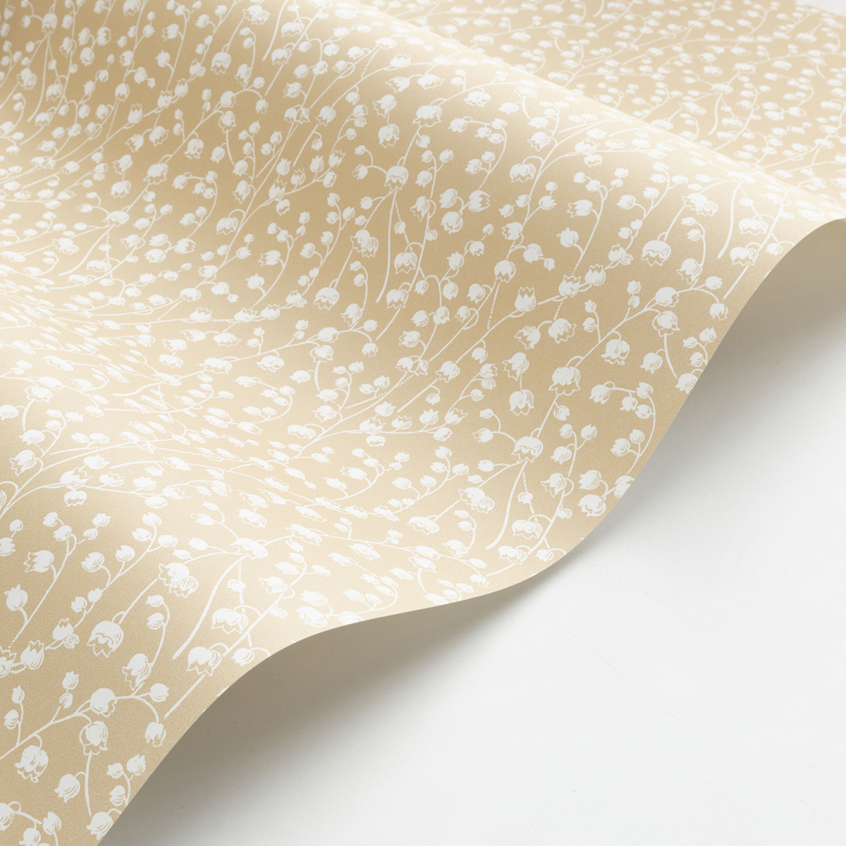 Papier peint Muguet Lily Of The Valley beige - Flower Market de Casadéco AMB3 | Réf. FLOM89241331