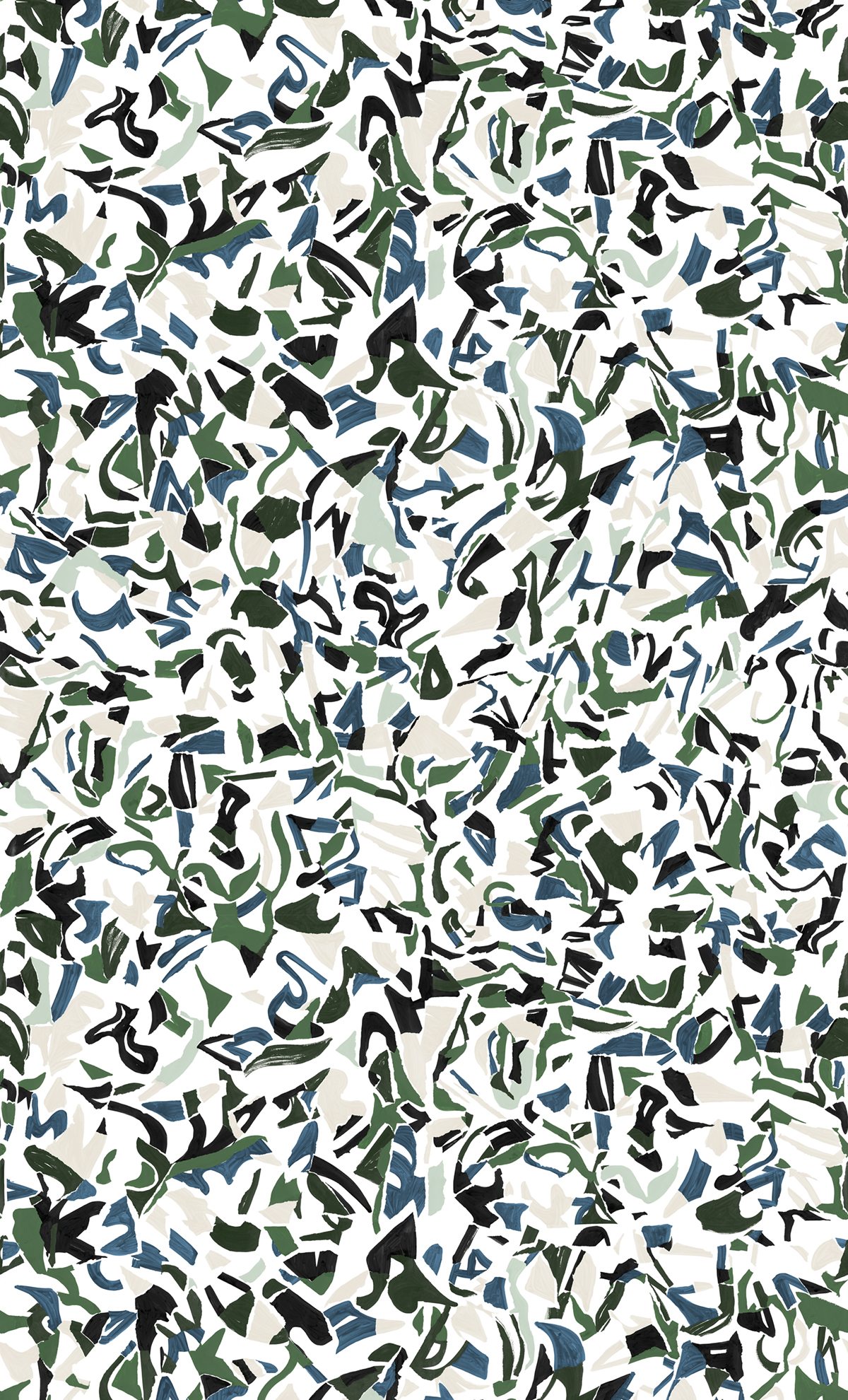 Papier peint panoramique Collage Abstrait Naturel A - 1/2/3/4 - Isidore Leroy