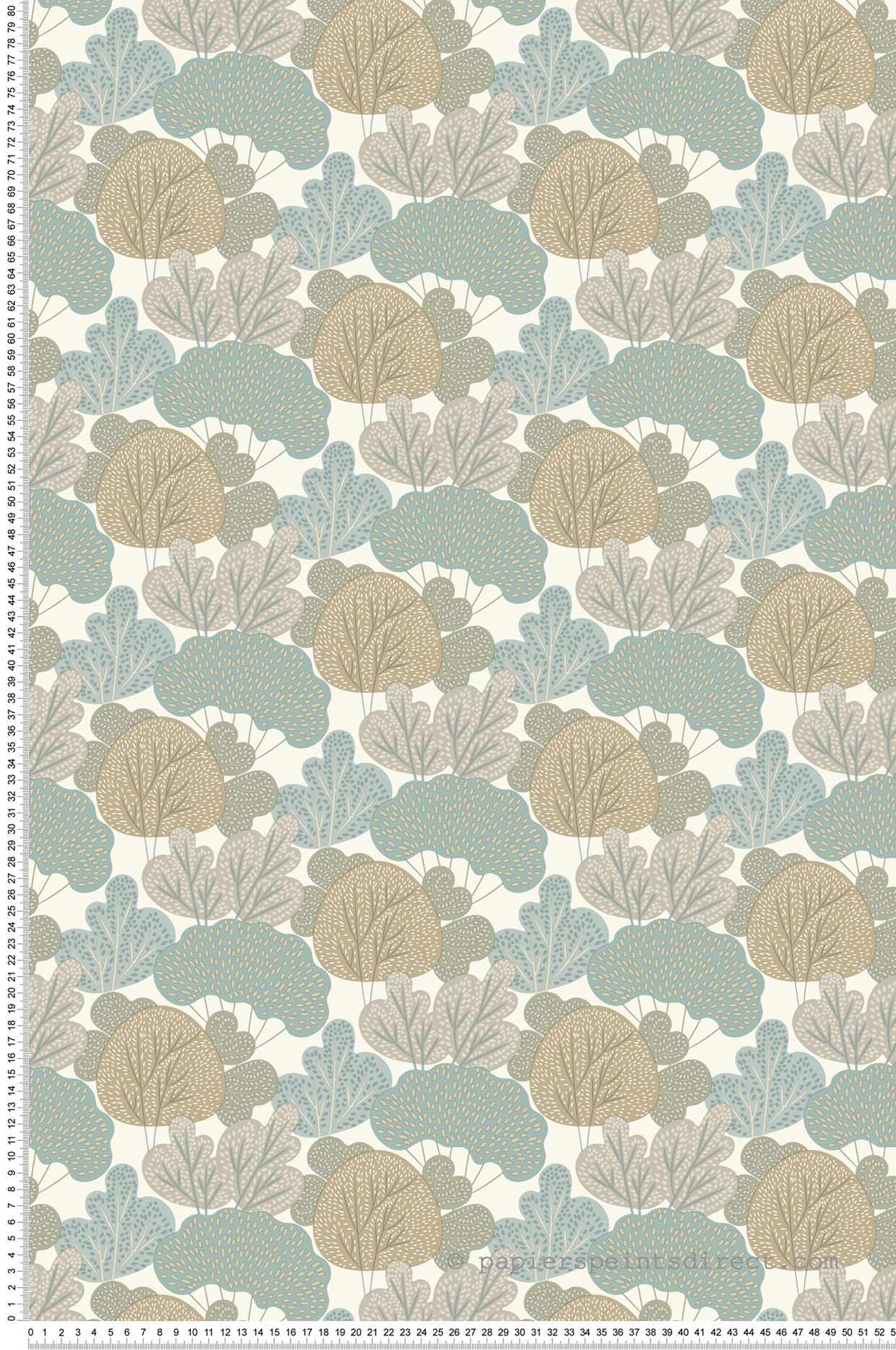 Papier peint Arbre Petit Bois bleu et marron - La belle histoire d'Ugépa | Réf. UGP-A96804