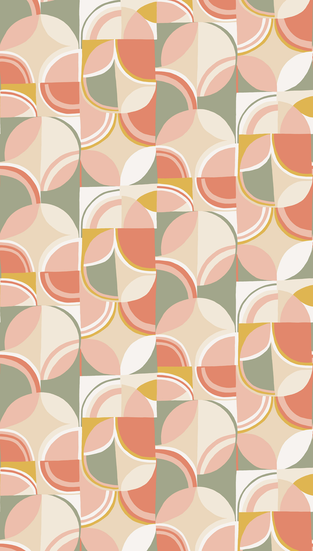 Papier peint Panoramique Rétro Colour Vintage rose - Les Aventures de Lutèce | Réf. LTC-27240603