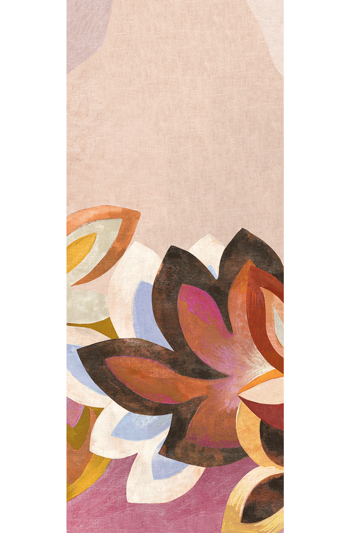 Papier peint panoramique Feuille Somerset violet - B H260 - Rhapsody de Masureel | Réf. MAS-DGRHA2022-260