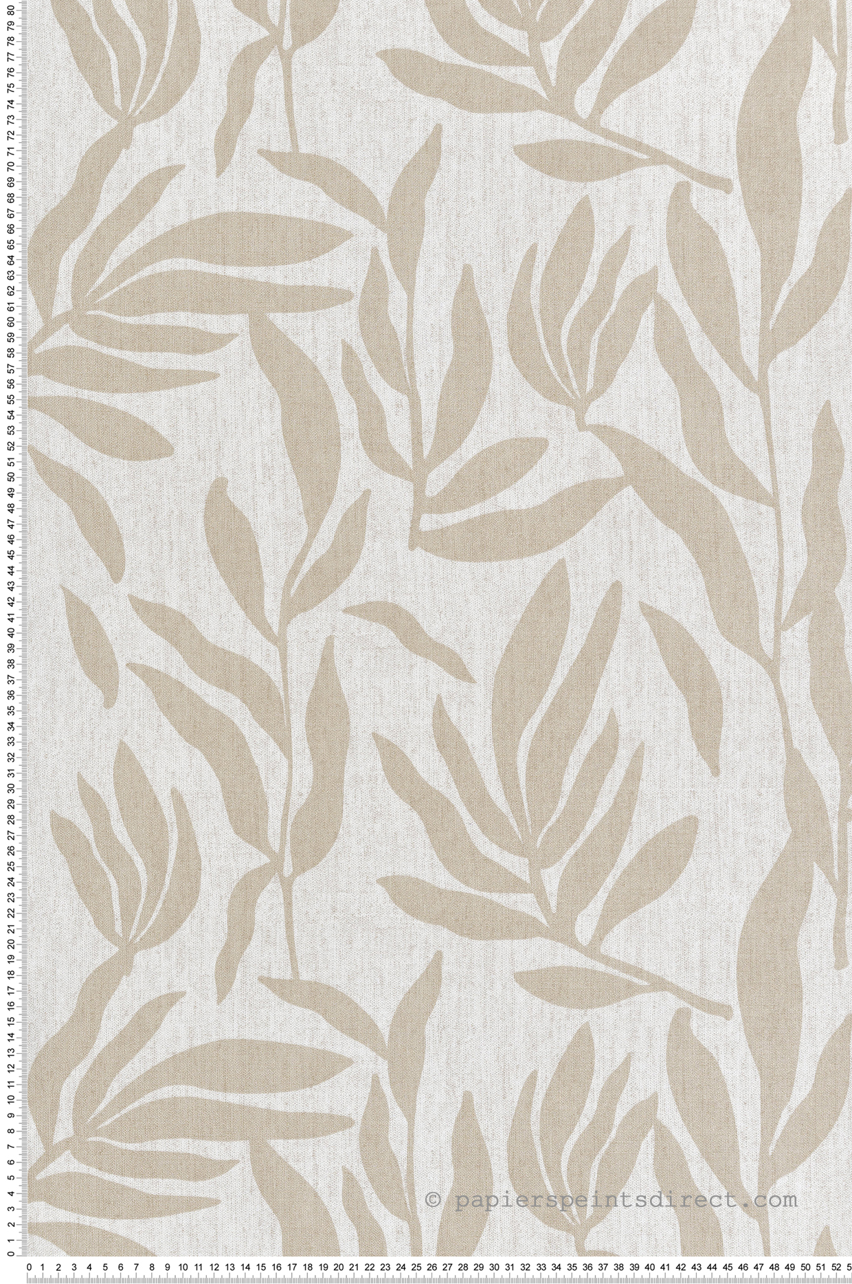 Papier peint Feuille Moderne lin - Seven de Montecolino | Réf. MC-30143